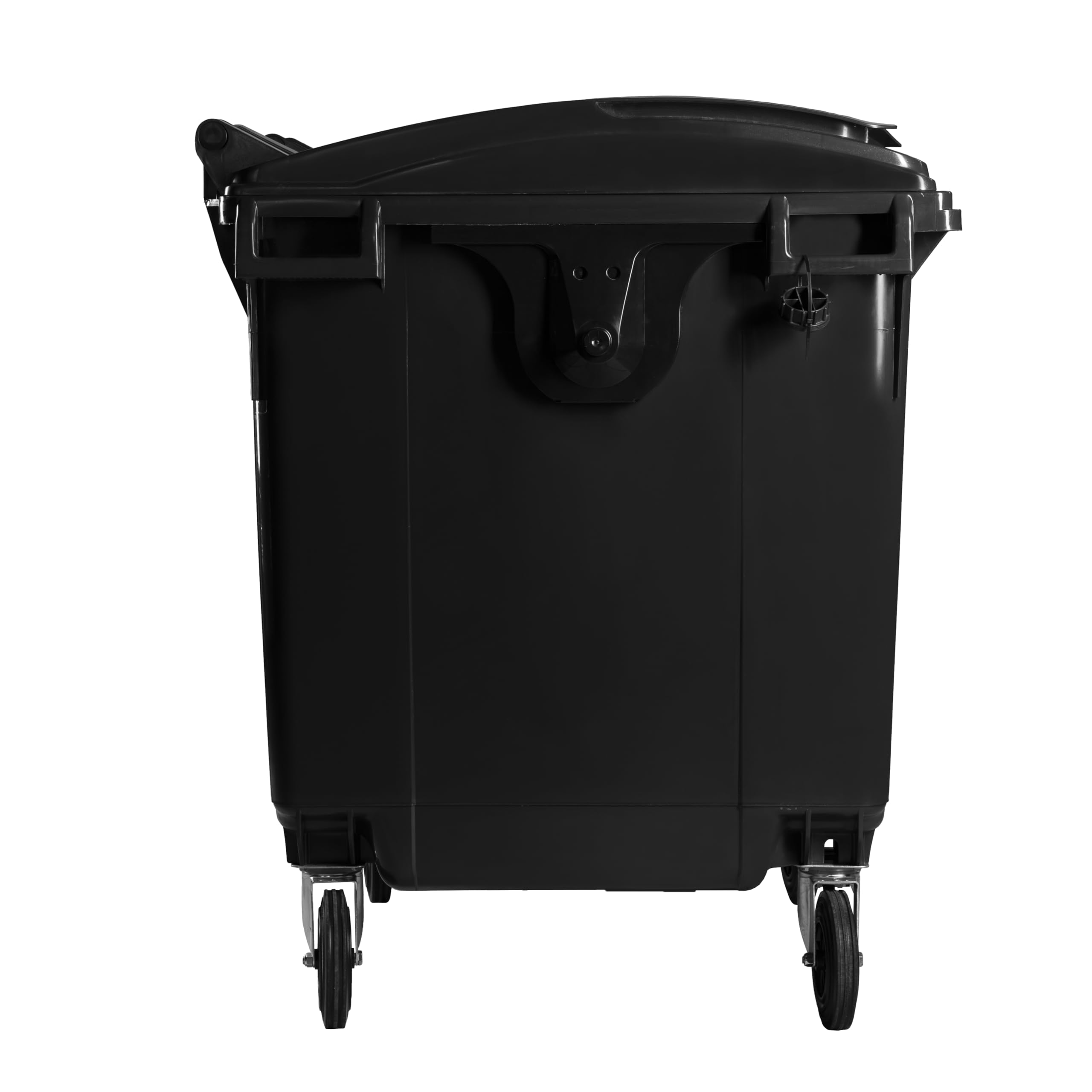 Hardwex Müllcontainer mit 4 Rädern mit Flachdeckel, Müllgroßbehälter, Abfalltonne, Mülltonne, Volumen: 1 100 Liter, Farbe: Blau, Größe: 1 344 x 1 370 x 1 070 mm