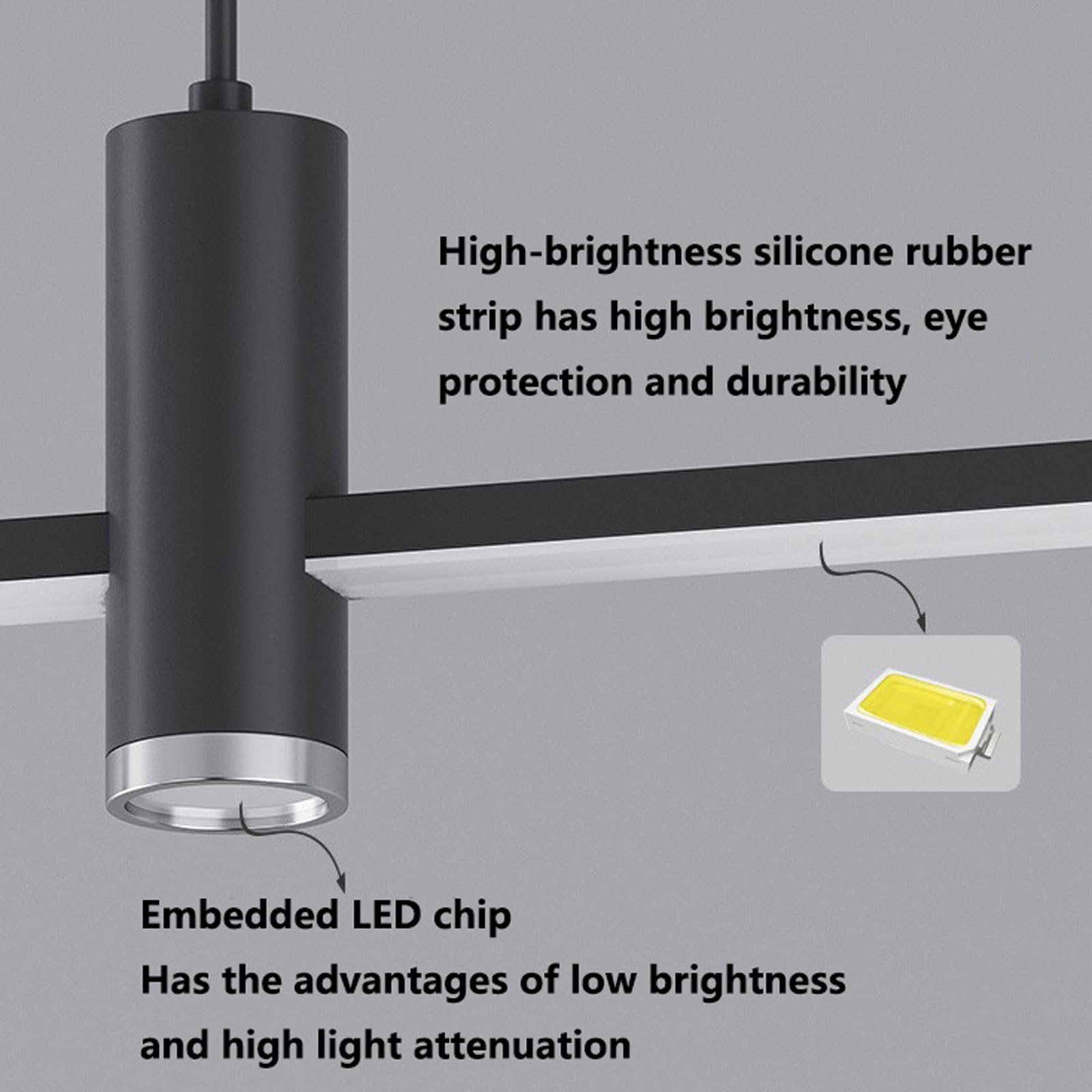 Lampadari a Striscia Lunga a Parola Singola Lampadari in Ferro Nordico atmosferico a Doppio Strato Lampadari a Sospensione a LED dimmerabili Bancone Bar Soggiorno Sala da Pranzo Apparecchio di