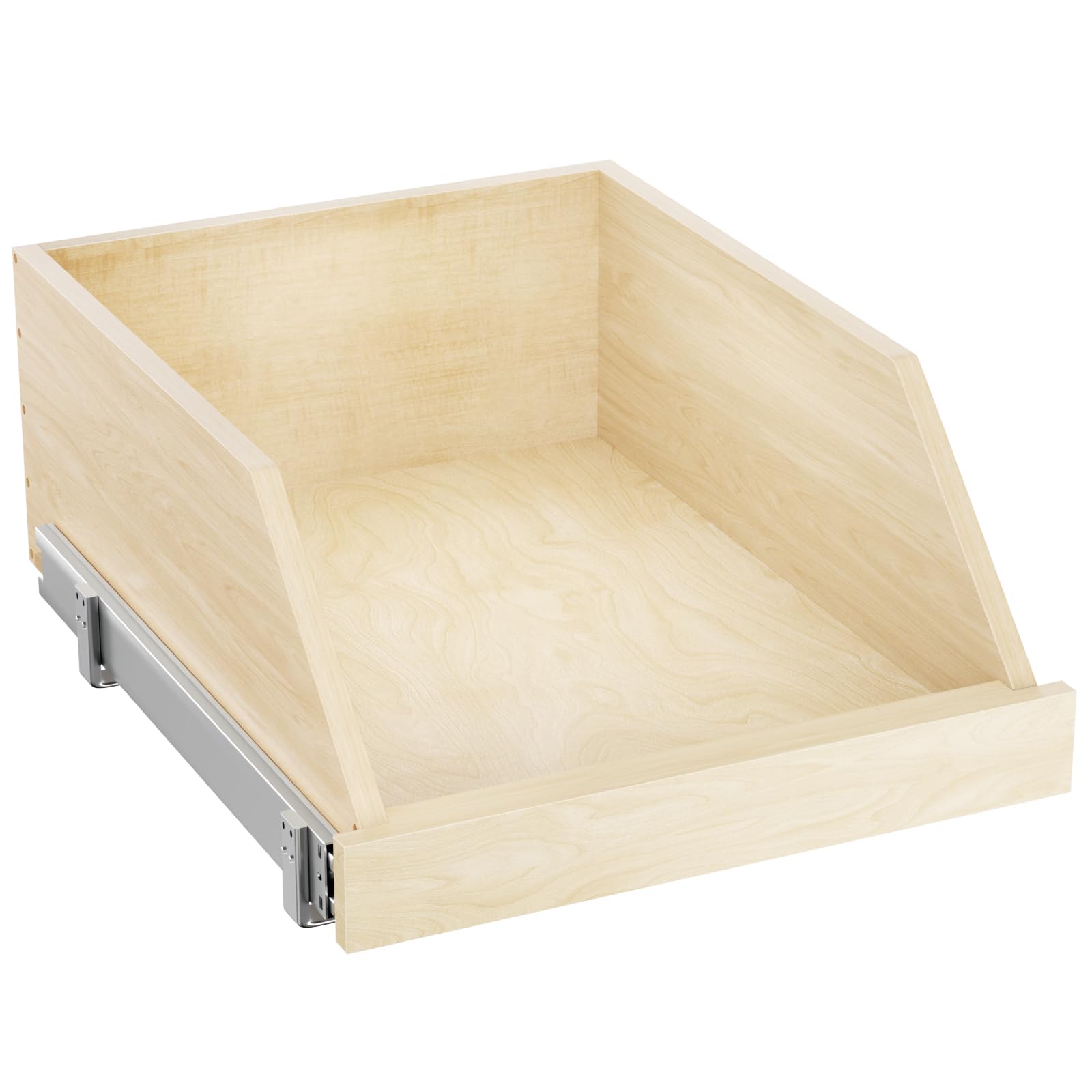 ROOMTEC Pull Out Cabinet Organizer, Slide Out Wood Drawer Shelf, Pull Out Drawers for Cabinets, 8" High Beveled Pull Out Organizers for Kitchen Pantry