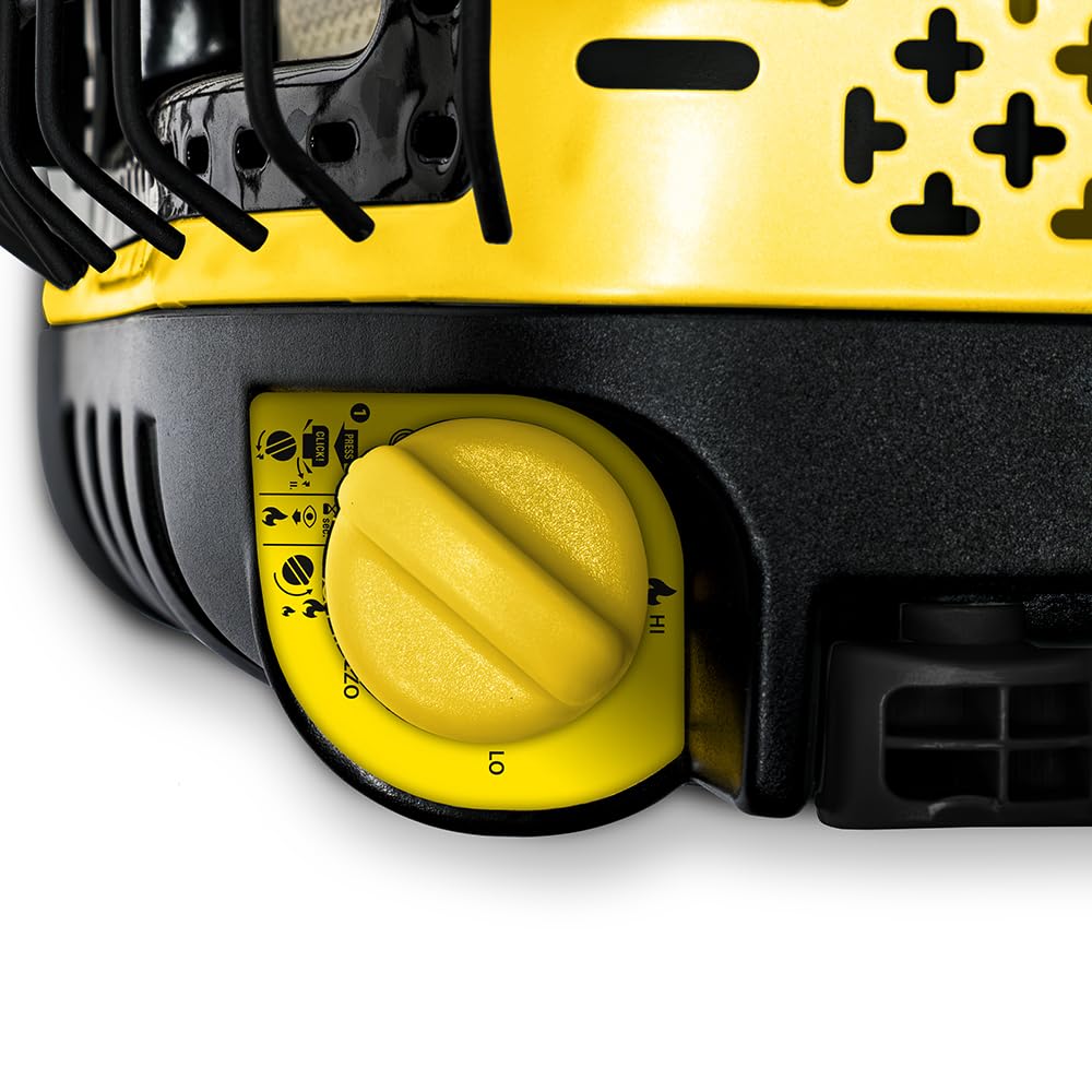 TROTEC Calentador de gas TGH-C 2 E 2,6 kW – Calentador de gas para camping con encendido piezoeléctrico, 2 niveles de calor, sensor ODS y protección antivuelco – Calefactor exterior para camping