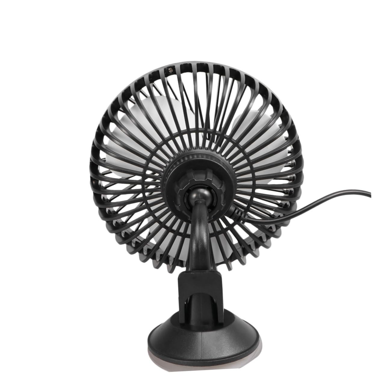 Veemoon 24V USB Car Cooler Fan Adjustable Strong Wind Cooling Device for Vehicle Interior Easy Installation Durable Design for Summer Travel Black