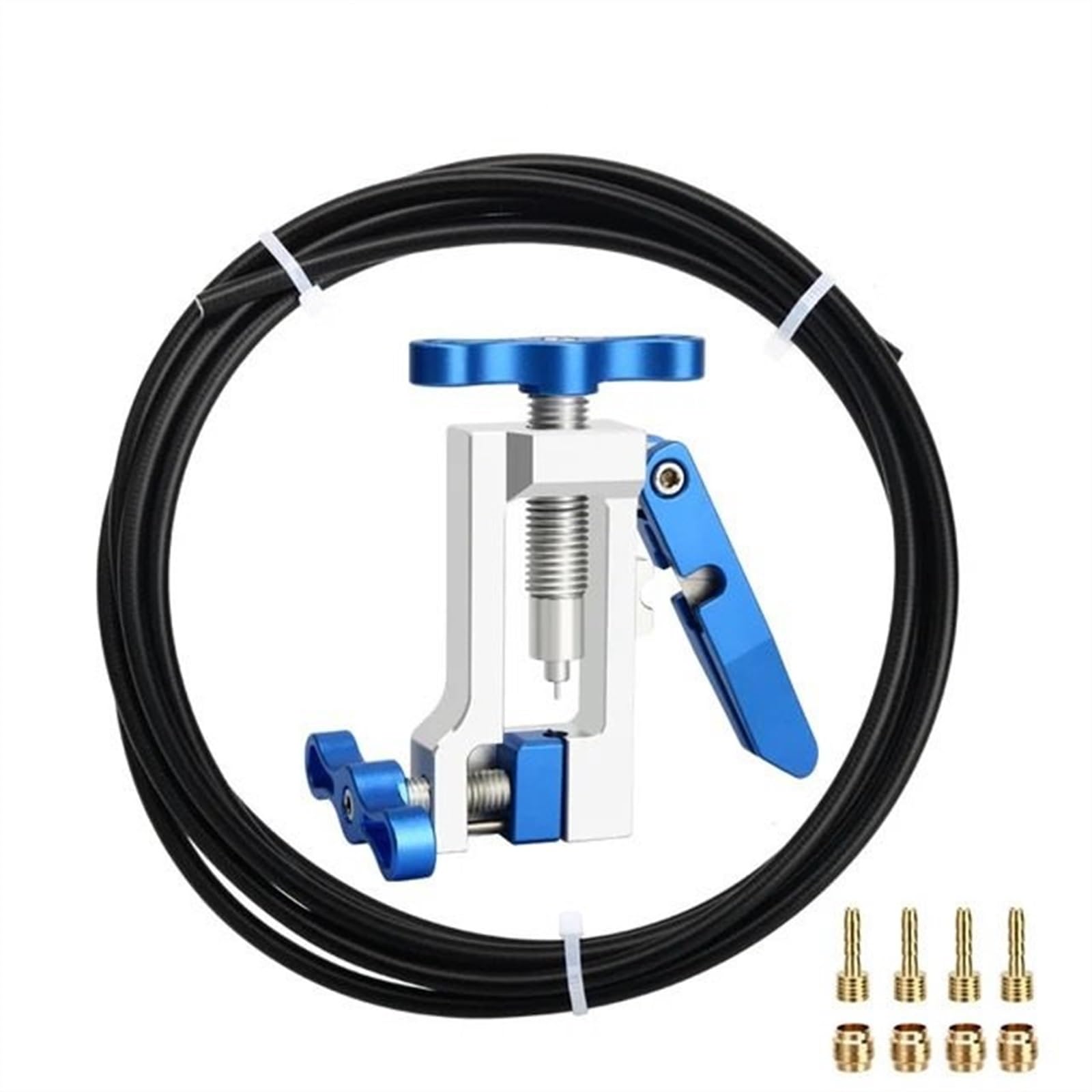 Kit de herramientas para bicicleta, freno de bicicleta, manguera hidráulica, aceite, aguja, destornillador, inserto, herramienta de instalación, alicates para cable de bicicleta, conector de oliva,