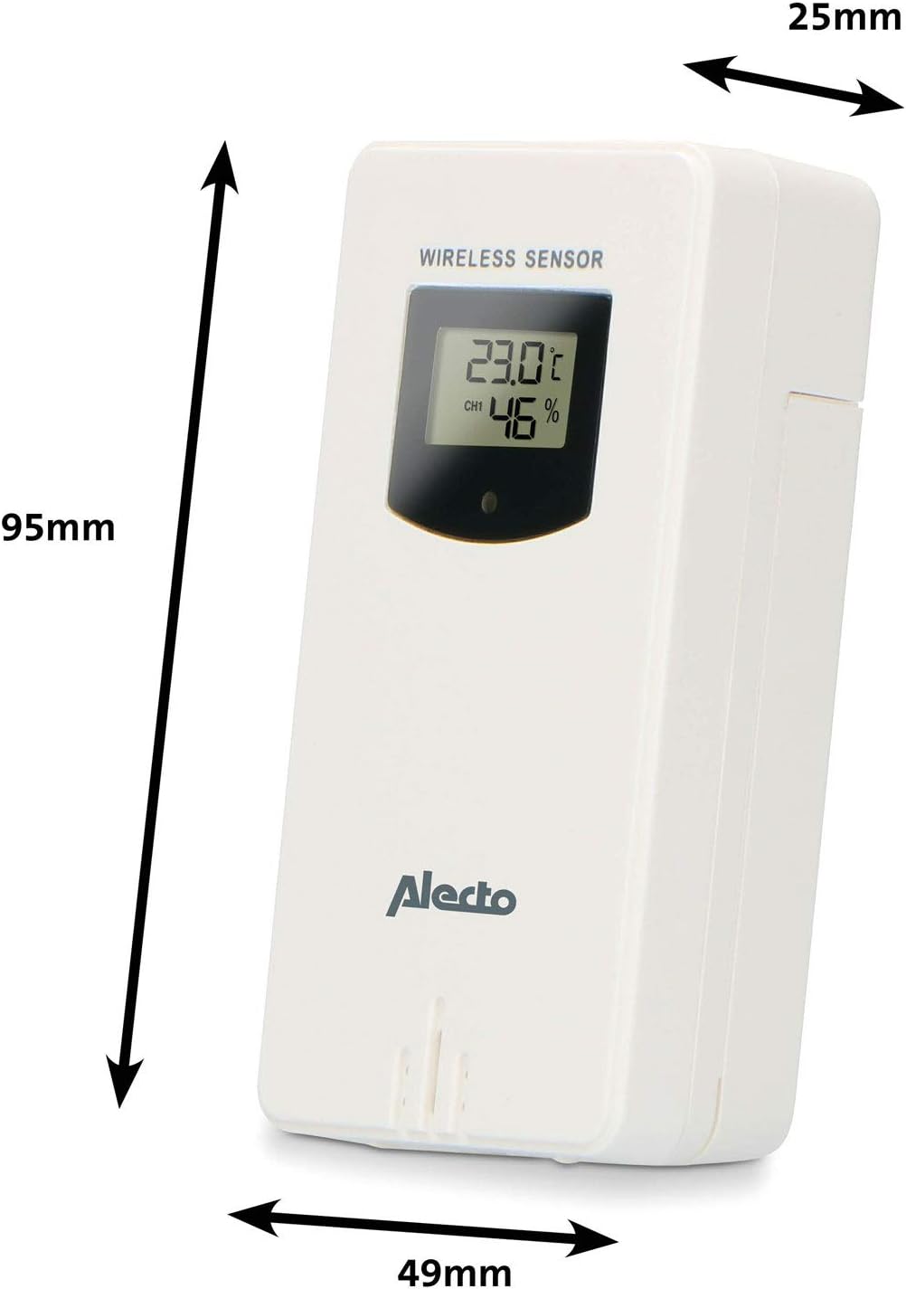 Alecto WS-1560 wireless outdoor sensor with dimensions