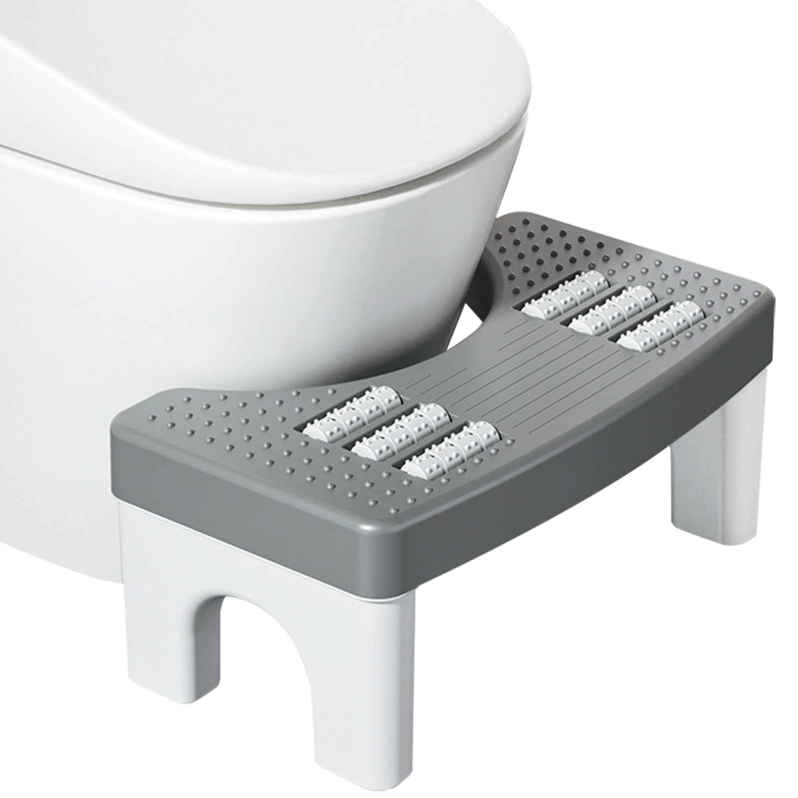 HEKOBAG Taburete para WC Plegable con Almohadillas Antideslizantes - Escabel Fisiológico Baño Favorece Postura Natural (38.5x20x18cm) para Inodoro - Estreñimiento