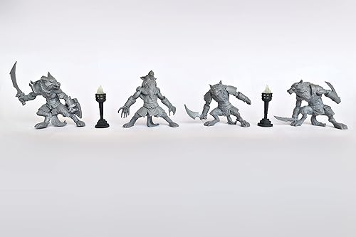 Miniatura 3 de Fantasy Battles - Miniaturas DND de 2 pulgadas a granel con 14 figuras de acción para juegos, se utilizan como miniaturas de mesa, hombres lobo,