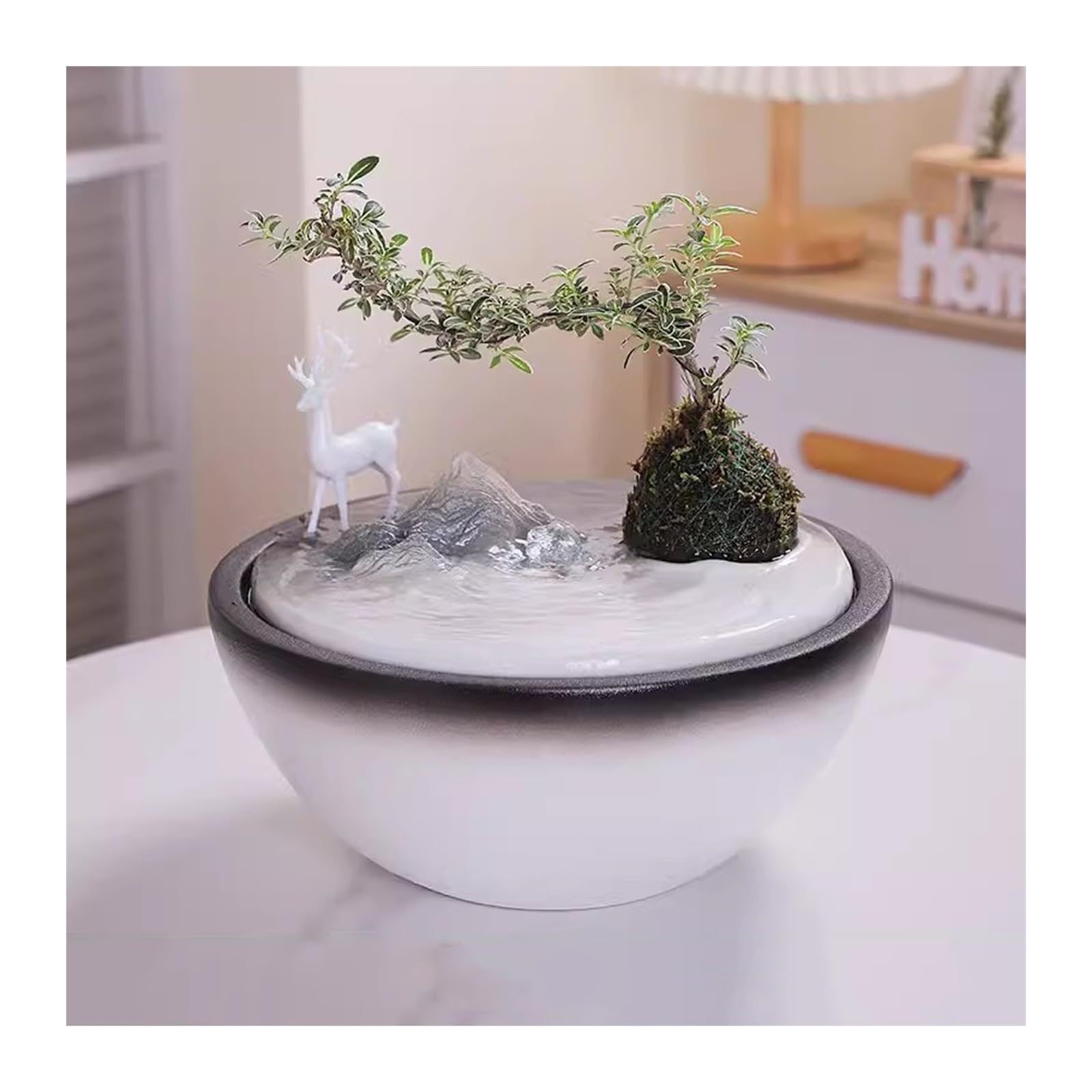 Fuente de mesa para sala de estar que crea un ambiente relajante en casa
