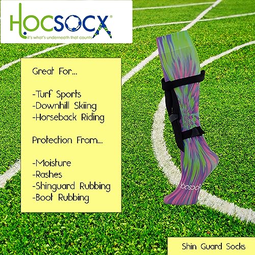 Hocsocx Psychedelic Green/Fuchsia Socks Performance Liner Moisture-Wicking Protection for Field Hockey and Soccer4