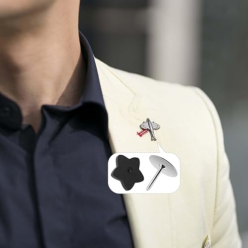 Miniatura 6 de 200 piezas de pasadores de goma de PVC, pines de solapa, parte trasera de pin de seguridad para broche, corbata, sombrero, insignia, insignia