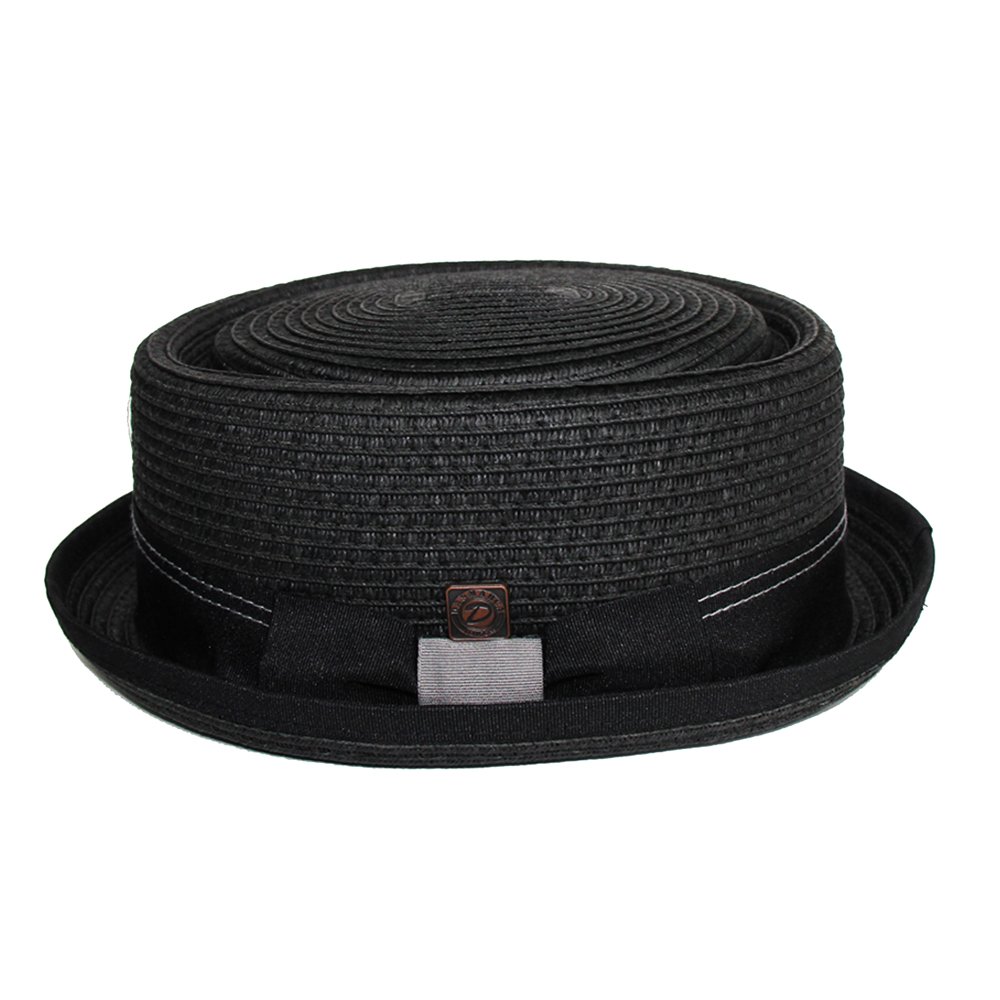 DASMARCA Papier Rico tressé Été Paille Telescope Couronne Retro Porkpie Hat