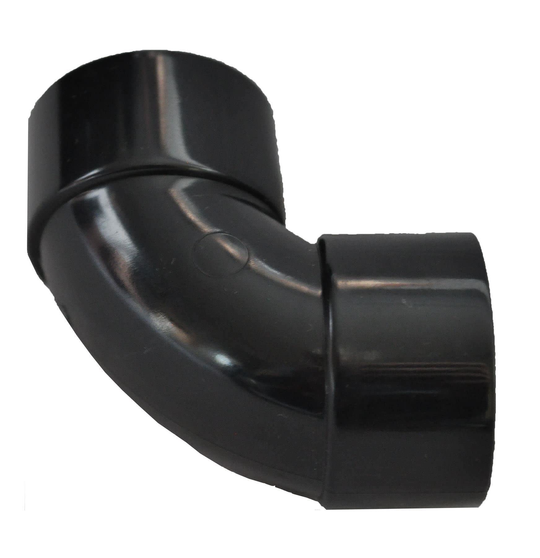 Solvent Black 50mm (56mm) Waste Pipe Swept Bend - Pack of 5