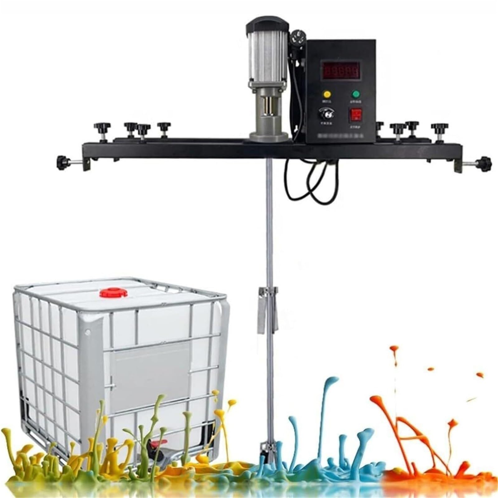 YXZYFPP Electric Tank Mixer, 980W Air Agitator Machine, 1 Ton Pneumatic Paint Stirrer with Support Hanger and Folding Propeller for Efficient Mixing
