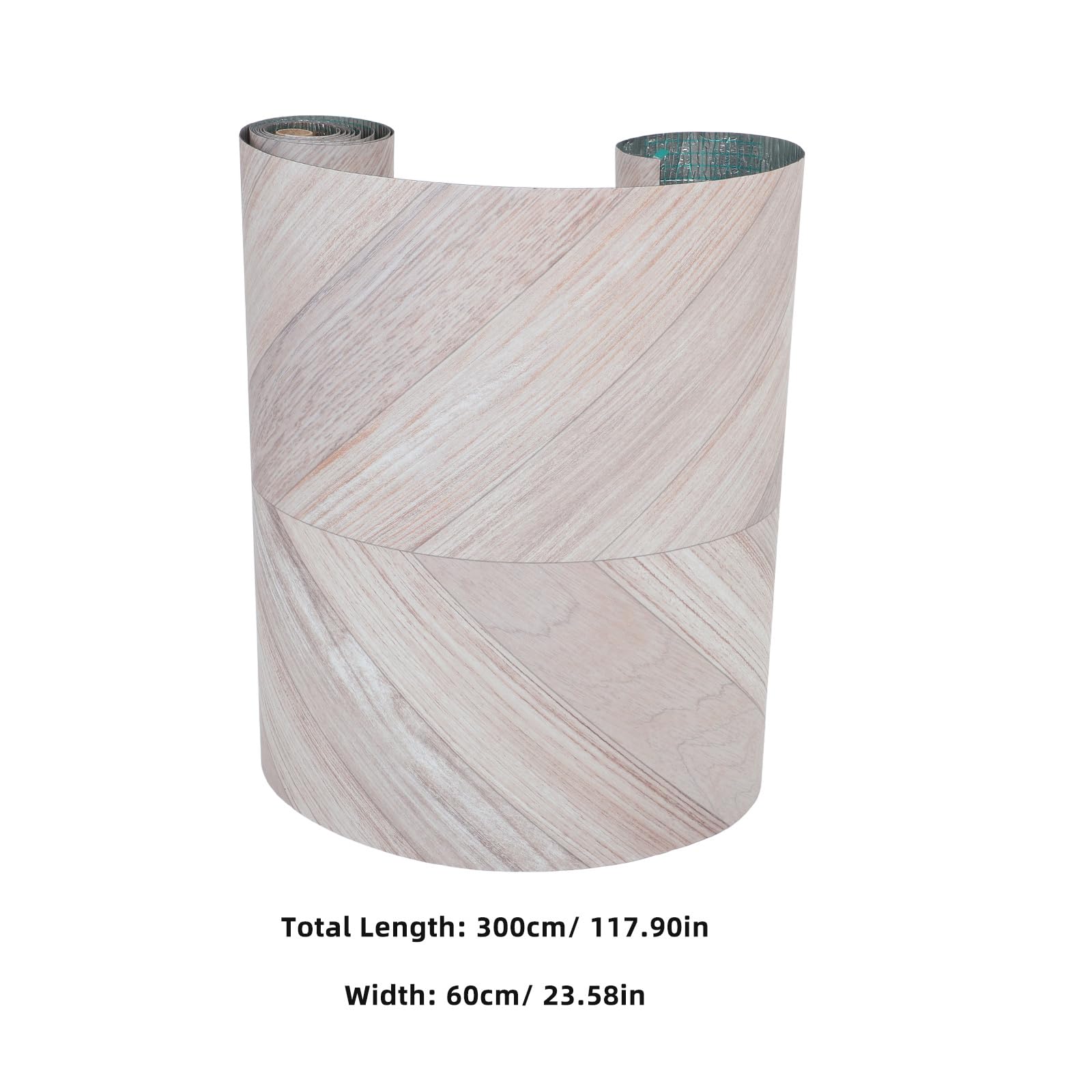 OSALADI 1 rolka samoprzylepnej wykładziny winylowej do samodzielnego montażu: wodoodporna, samoprzylepna wykładzina winylowa – 0,6 m x 3 m x 1,5 mm, drewnopodobna, samoprzylepna wykładzina podłogowa