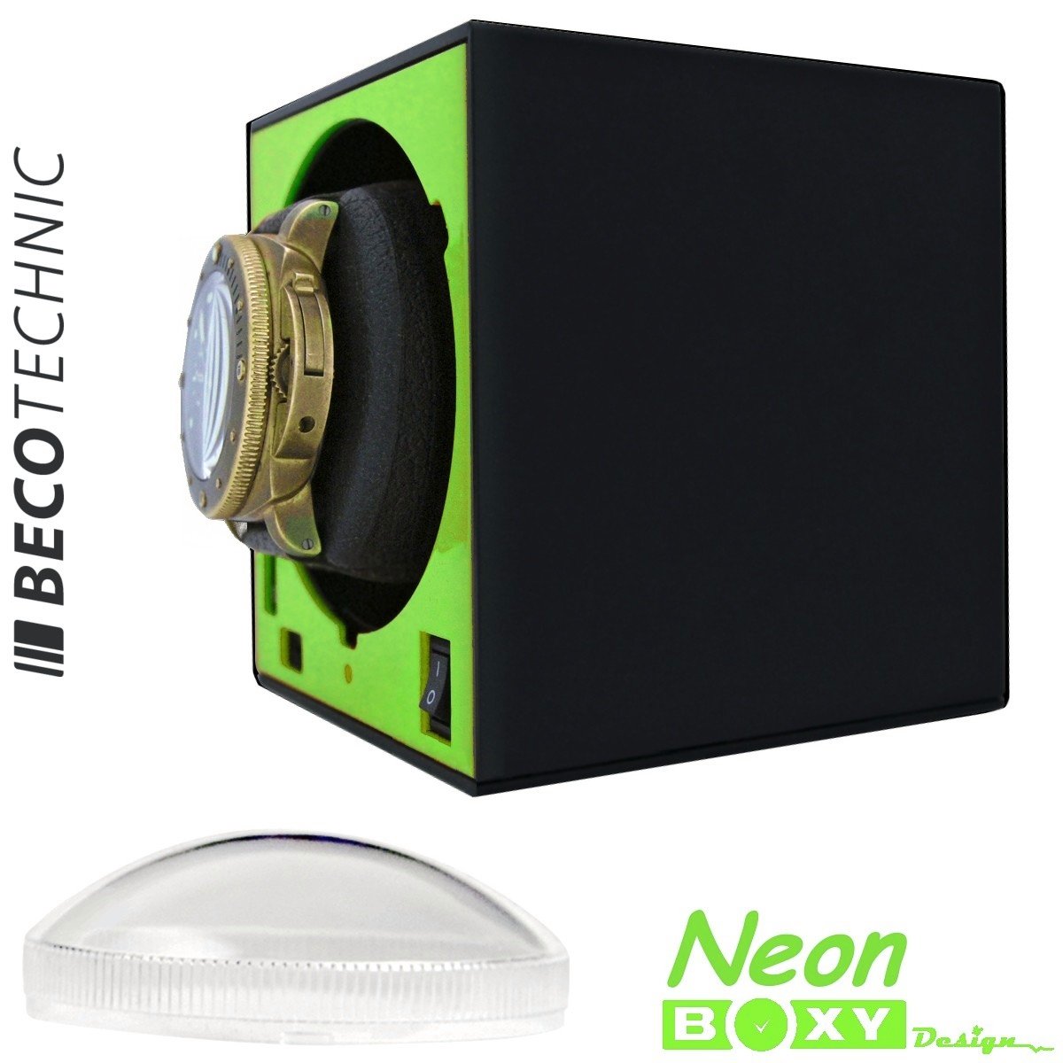 Uhrenbeweger Boxy NEON Green Single von Beco Technic