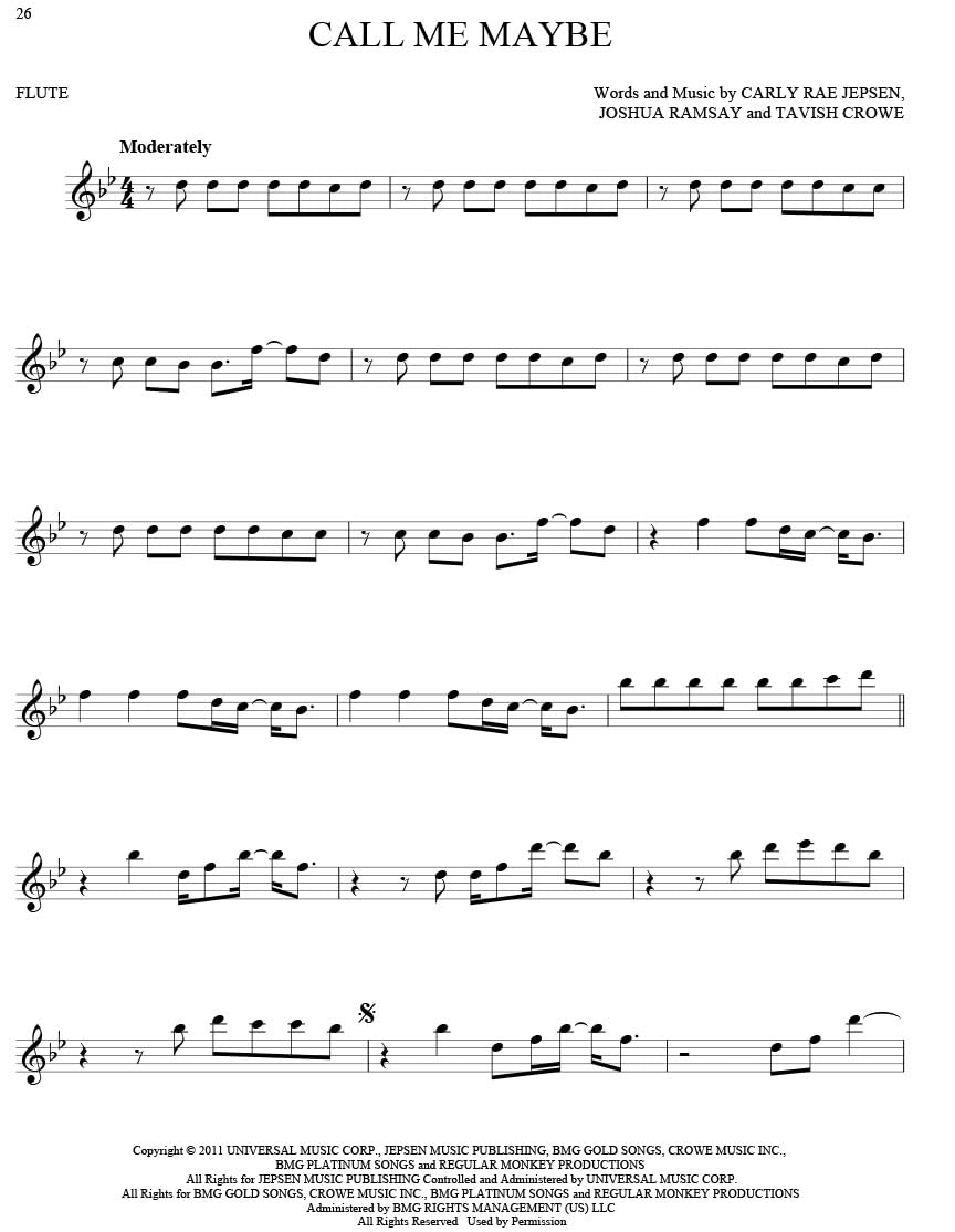 101 Hit Songs for Flute | Pop Songbook Collection for Beginner and Intermediate Players | Solo Flute Sheet Music with Easy Arrangement | Instrumental Music Book for Practice, Lessons, and Performance