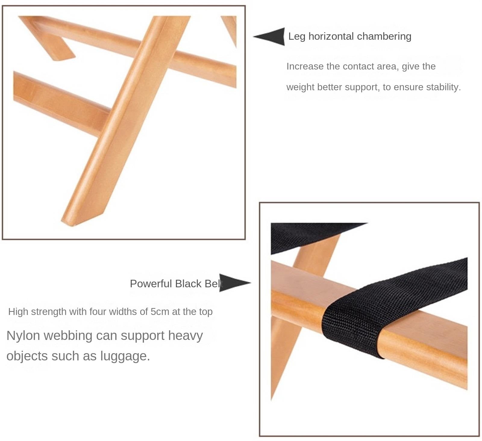 Portaequipajes Soporte Para Maletas Estantes De Equipaje De Madera Del Hotel Estante Plegable Del Almacenamiento Del Estante De Equipaje Para El Dormitorio De La Habitación De Huéspedes Portaequipajes