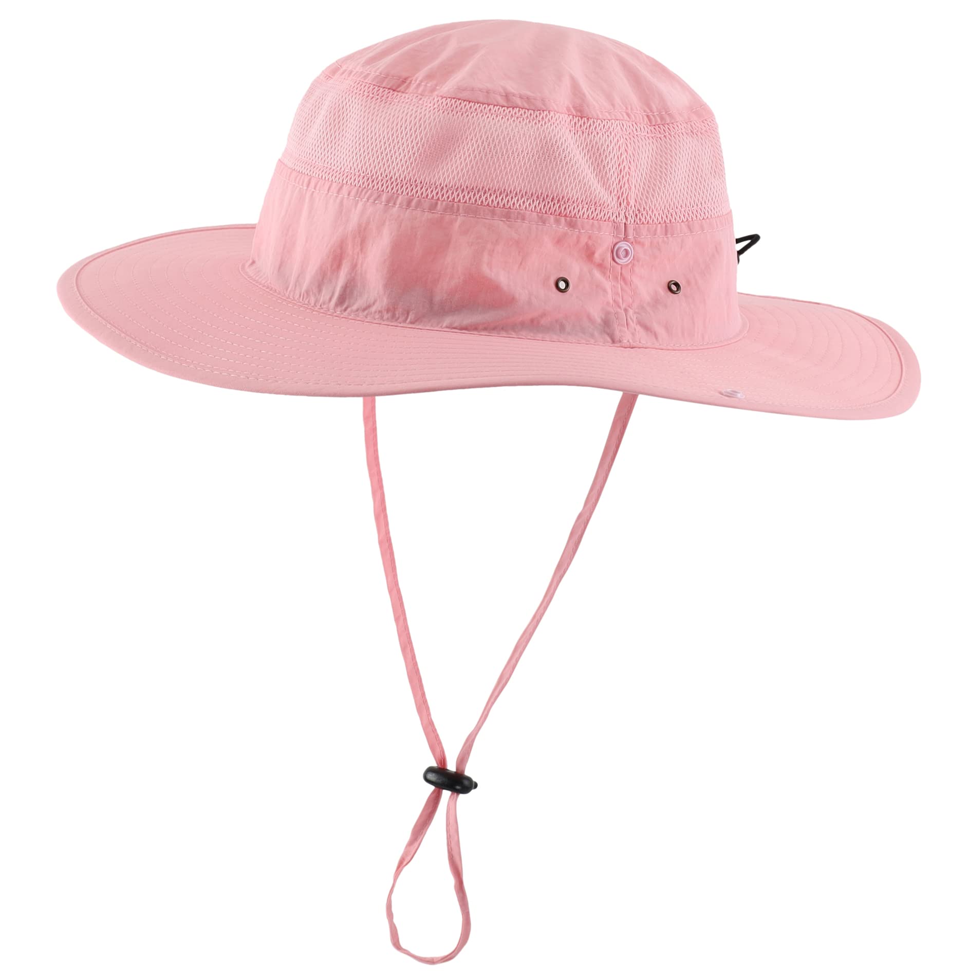 Connectyle Men's Pink L Outdoor Safari Sun Hat, Wide Brim Mesh Cowboy Boonie Hat, Upf 50+ Uv Protection, Fishing Hiking Hat