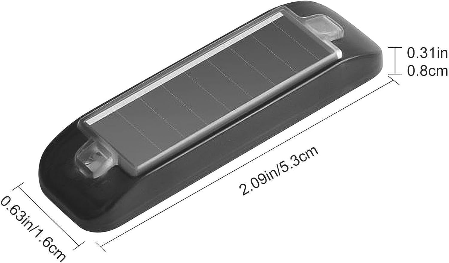 2 luces solares de advertencia, luz LED intermitente, impermeable, mini luz solar de seguridad para bicicleta, motocicleta, SUV, camión, vehículo, conducción nocturna, señales de seguridad