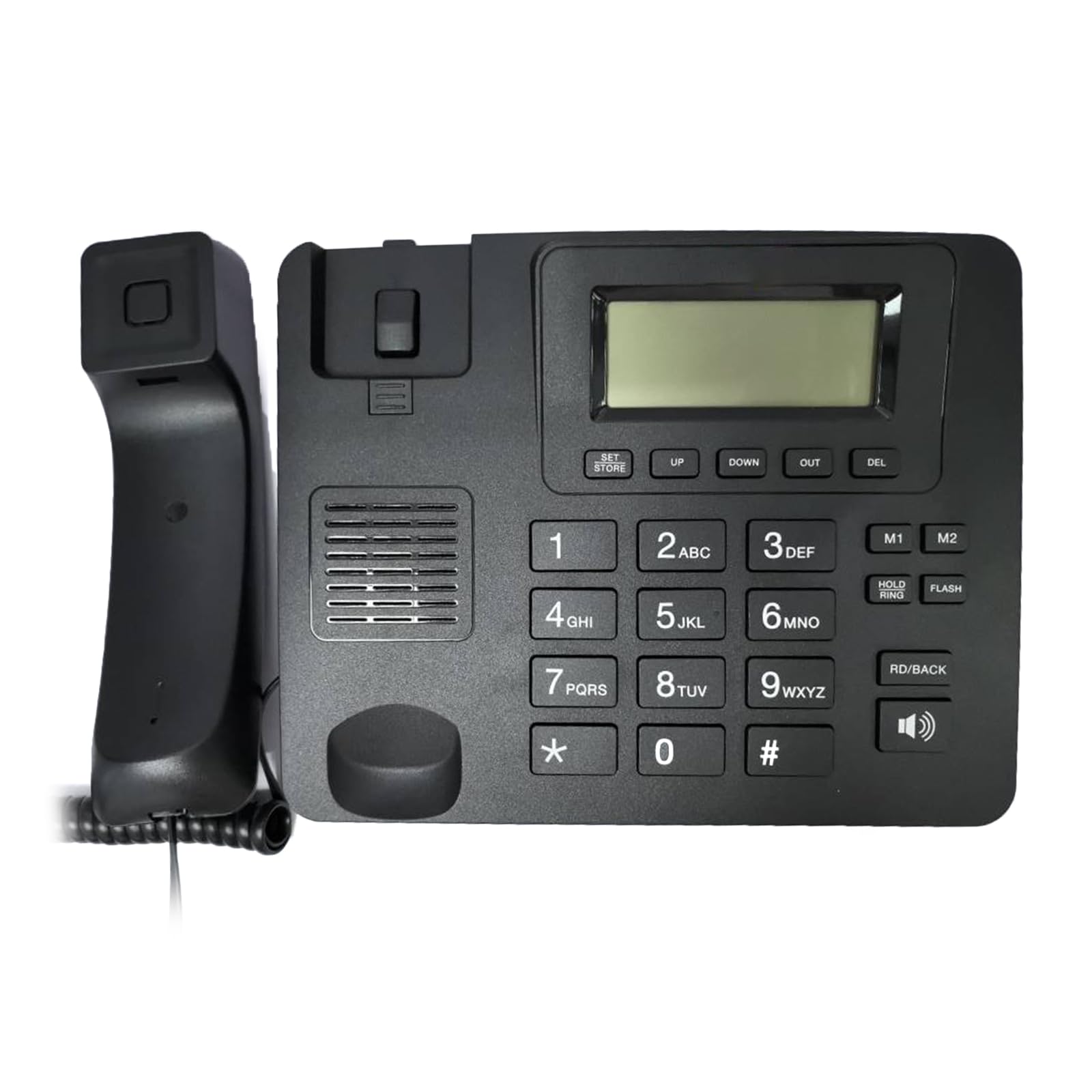 Telefono con filo da tavolo per telefono fisso domestico con vivavoce a pulsanti grandi per hotel in casa, ufficio, qualità vocale