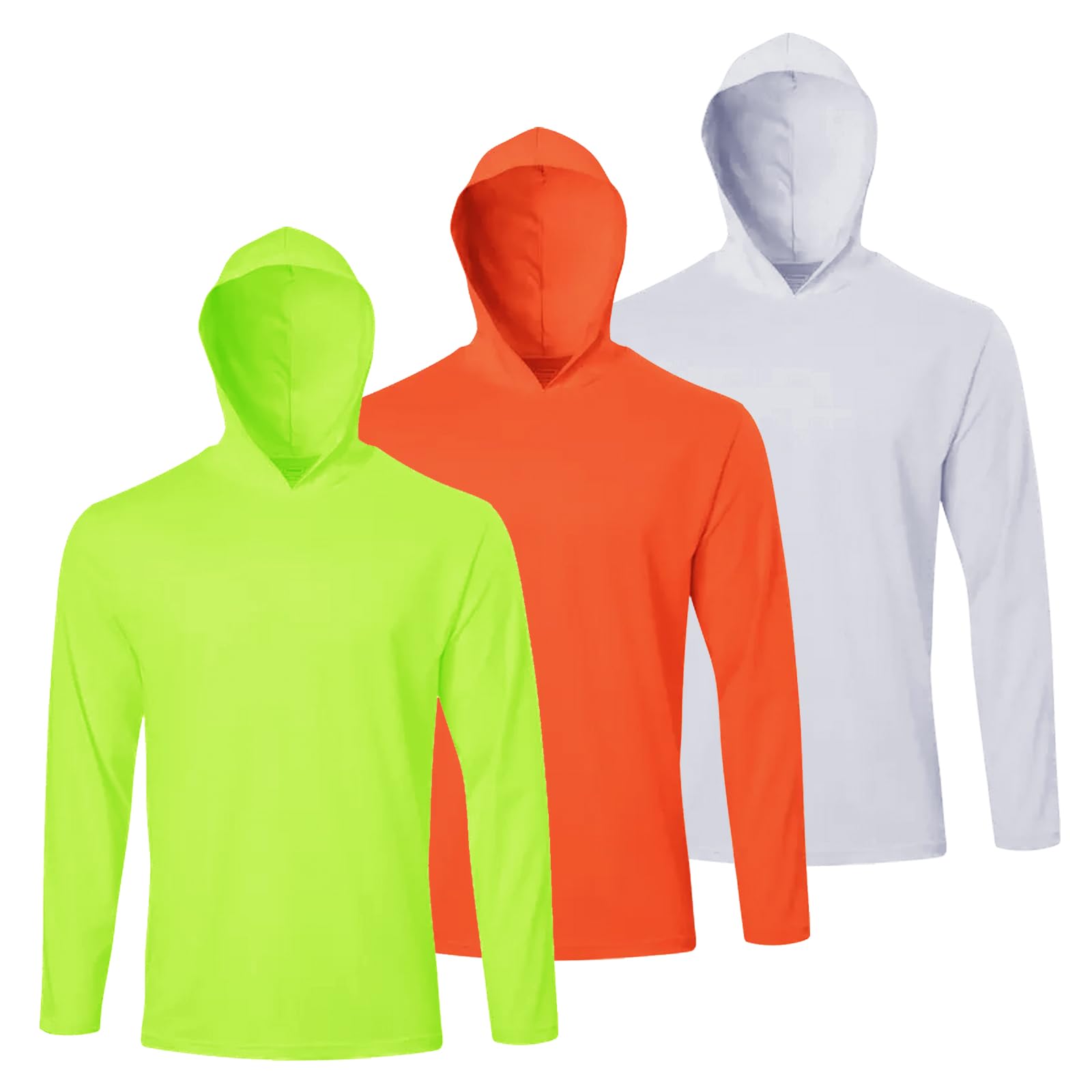 LeeHanTon Camiseta de manga larga con capucha y protección solar UPF 50+ para hombre, de secado rápido, para atletismo, correr, ropa deportiva y entrenamiento