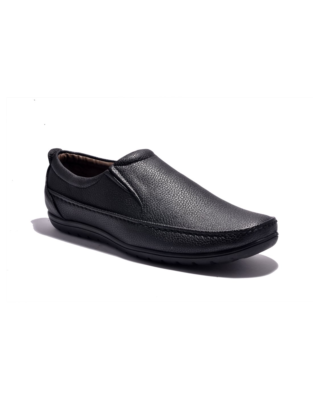 SIR CORBETT Men's Synthetic Black Slip On Shoes