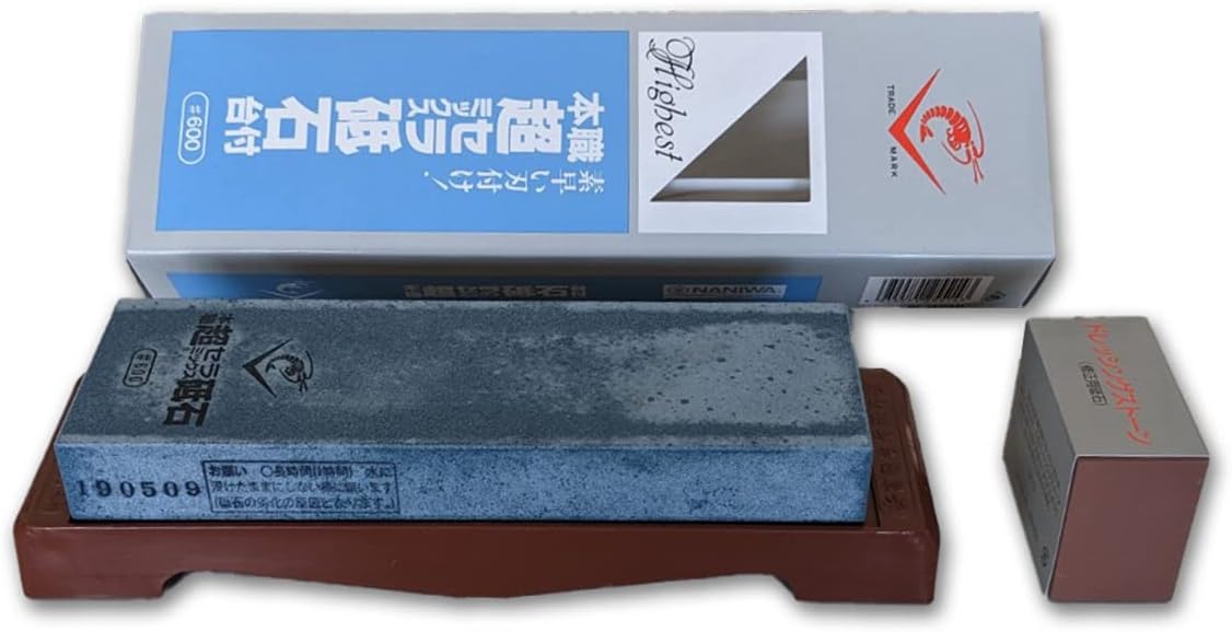 ナニワ研磨工業 エビ印 本職超セラミックス砥石 台付 #600 SS-600