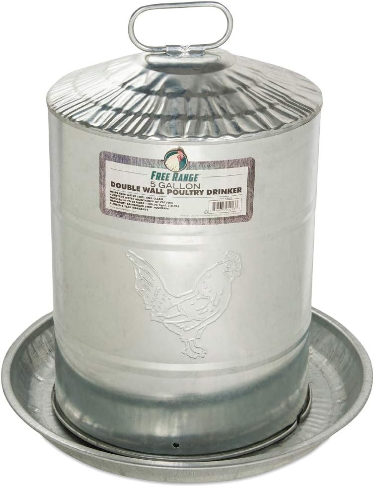 Harris Farms Double Wall Poultry Drinker|Automatic Poultry Water|5 Gallons