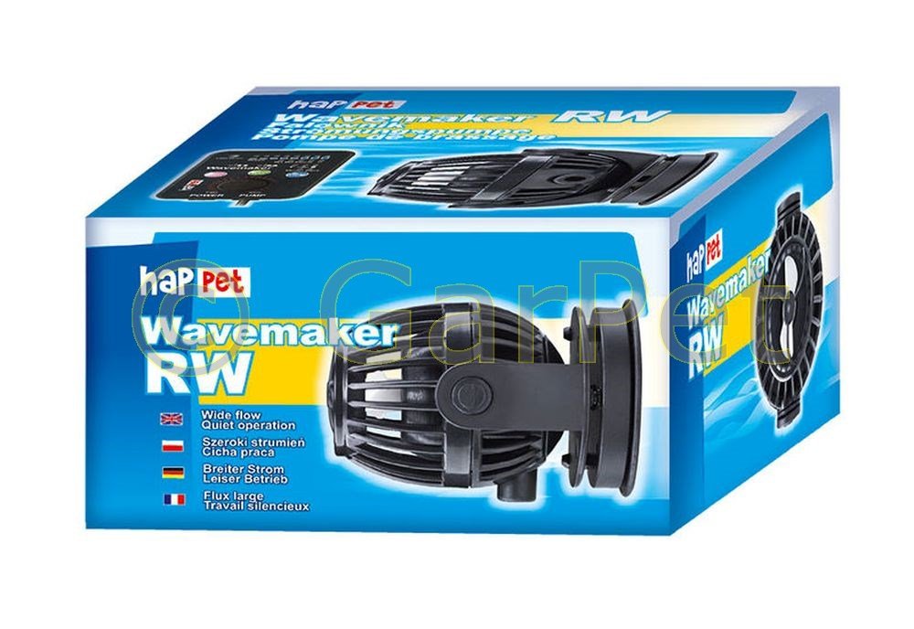 Happet RW pompa głębinowa do akwarium, do wody morskiej, do kontrolera, generator fal RW 15 czarna falowa 13000 l/h do akwarium morskiego – cyrkulacyjna z kontrolerem, 40 W.