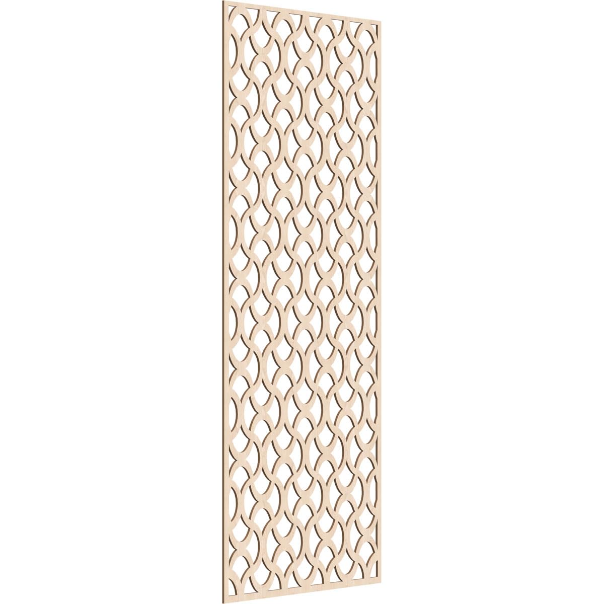 Resort Decorative Pierced Fretwork Wood Wall Panels, 31 3/8"W x 79 3/8"H x 1/4"T, Red Oak