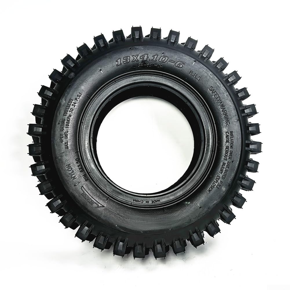 Pneumatico in gomma tubeless 13x4.10-6 per ATV Piccolo Snowplow Golf Cart 4-Ply Valutazione Battistrada antiscivolo Pressione massima 24psi