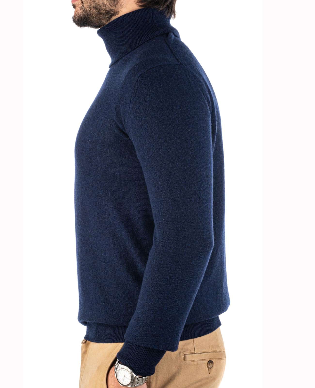 CZ - Dolcevita Maglione Uomo Pullover Invernale Manica Lunga Collo Alto Caldo in 5% Cashmere 25% Lana, 30% Viscosa e 40% Poliamide