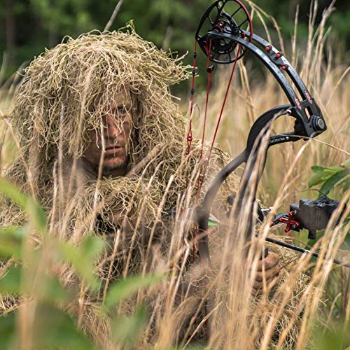 Arcturus Ghost Ghillie Suit: Woodland Camo | Double-Stitched Design With Adjustable Hood And Waist | Camo Hunting Clothes For Men, Military, Sniper, Airsoft And Hunting (Dry Grass, Regular) #TOP2