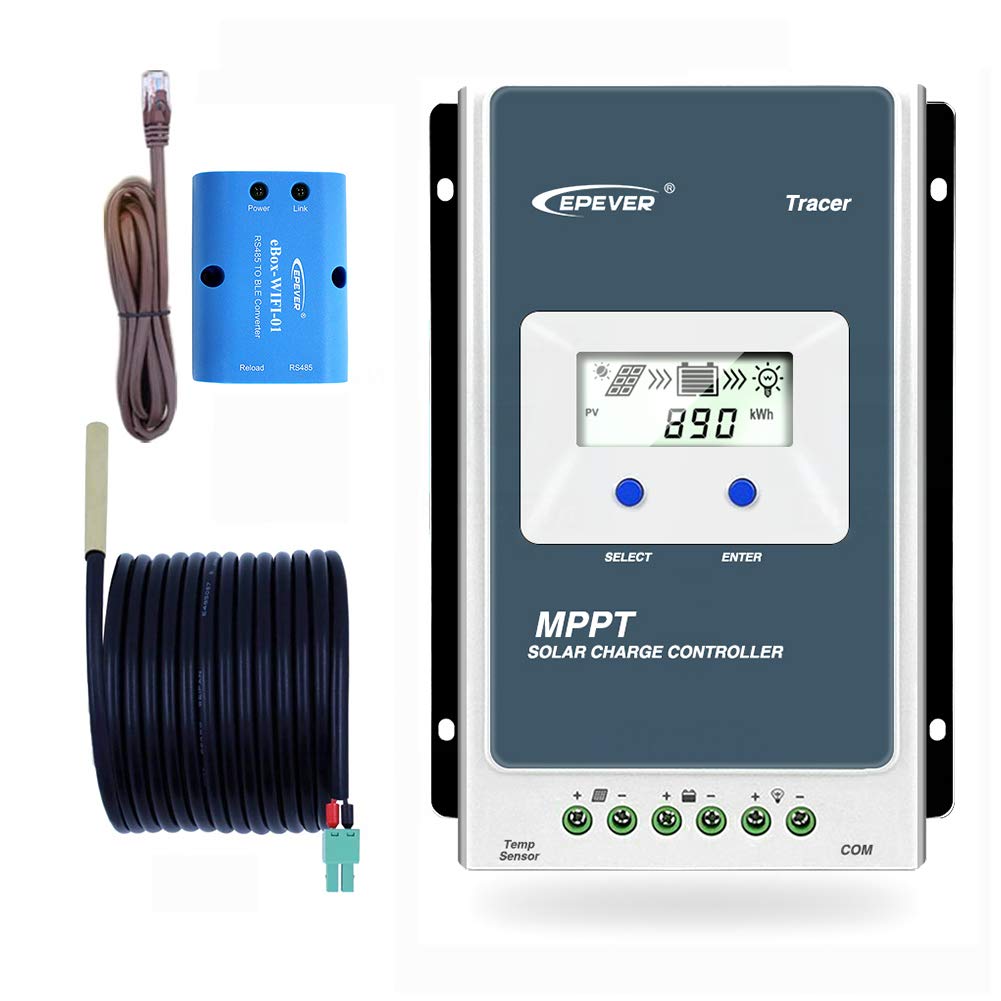 Qaurora MPPT Controlador de Carga Solar Trazador A Serie 10A / 20A / 30A / 40A con 12V / 24V DC Automatically Identifying System Voltage