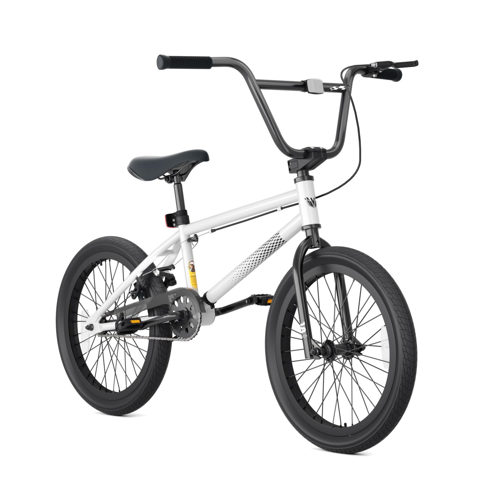 67i Boys BMX Bike 18/20 Inch Ages 8-12 Kids Bicycle with Front Rear U Brake Adjustable Seat Iron Fork 2.09" Wide Tires
