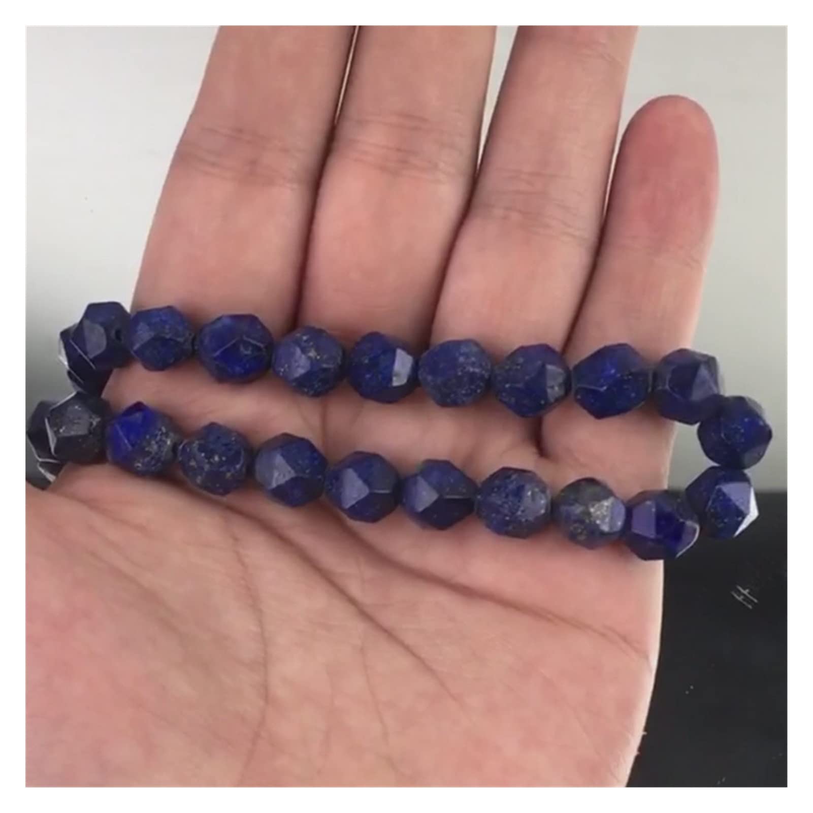 Cristallo Naturale Grezzo Naturale Lazuli Pietra Blu Perline Spaziatrici Allentate for Creazione Di Gioielli Braccialetto Fai Da Te Collana 15" 6/8/10mm Decorazione Domestica All'Ingrosso Cristallo Co