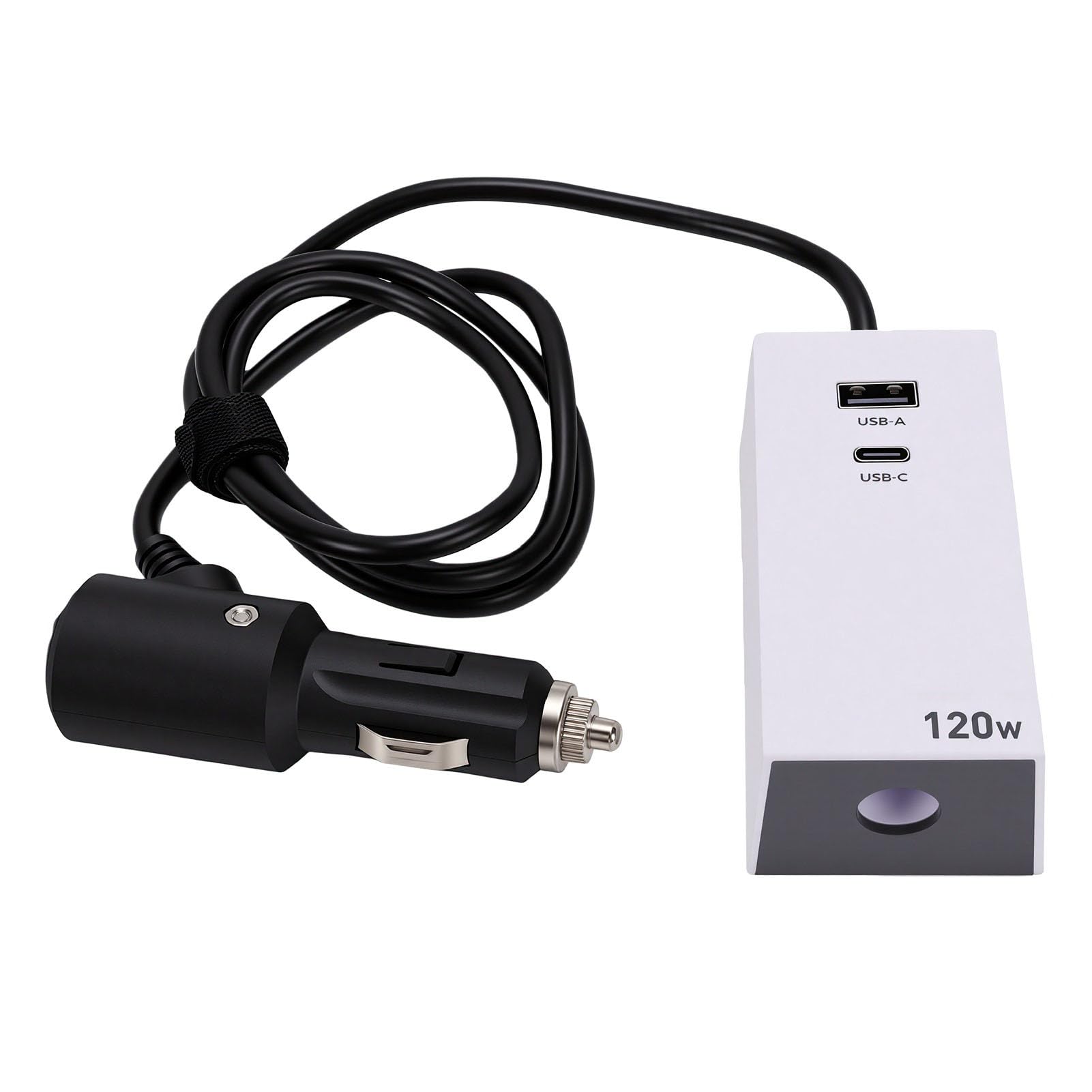 Fafeicy Adaptateur de Voiture Mini Antenne Parabolique 3 Pieds avec Affichage de Tension USB C PD 45W QC 3.0