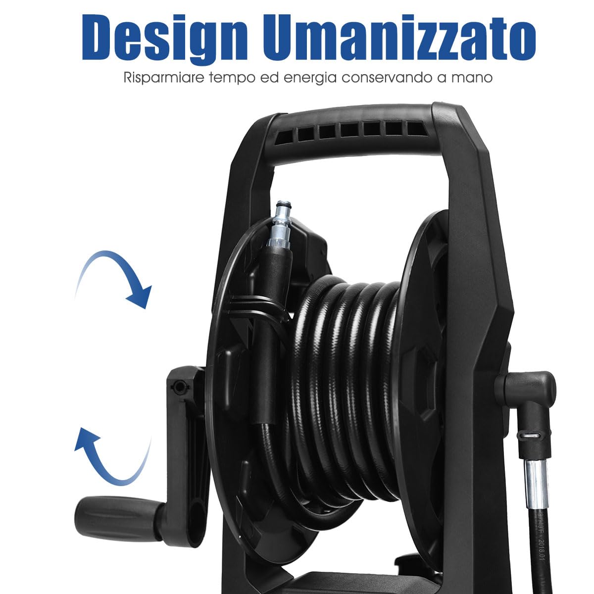 GYMAX Idropulitrice 1500W per Auto, Idropulitrice ad Alta Pressione con Accessori Completi, Idropulitrice Professionale Elettrica, (Blu)