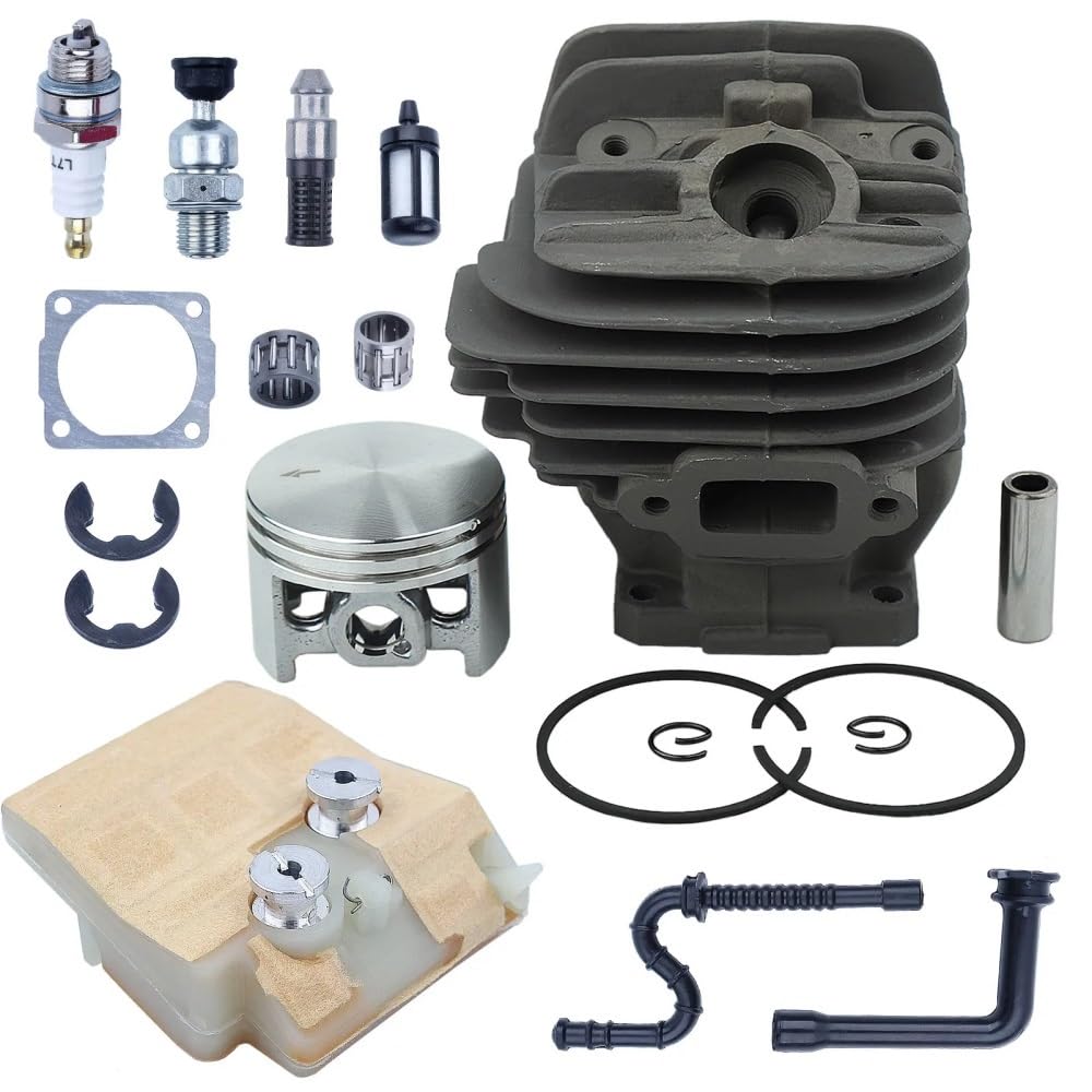 Yhfias One Color 44.7Mm Cylinder Piston Kit Fit For S 026 Ms260 Chainsaw Part W/Air Oil Line Bearing Gasket 11210201217