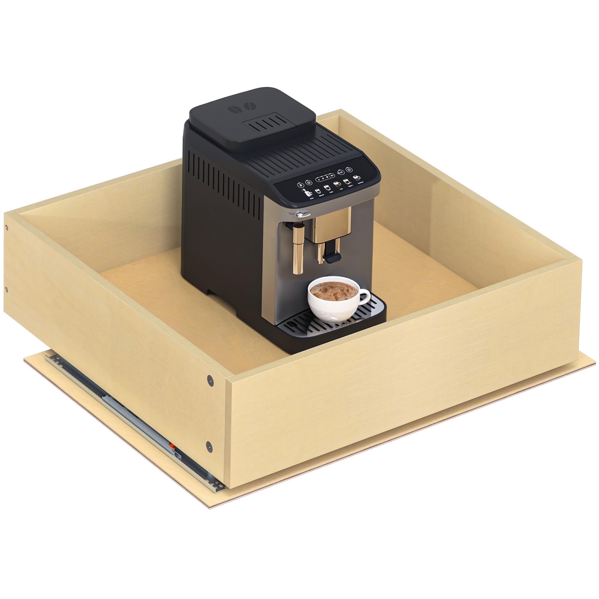 WelFurGeer Soft Close Pull Out Drawers for Cabinets, 23" W x 22" D Pull Out Cabinet Organizer, Bottom Mount Pull Out Drawer, Space-Saving Slide Out