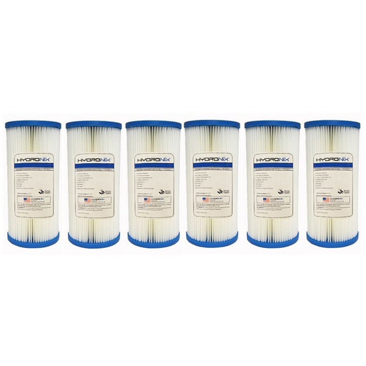 Hydronix SPC-45-1020 20 Micron 10 Inch Whole House Sediment Water Filter 6 Pack