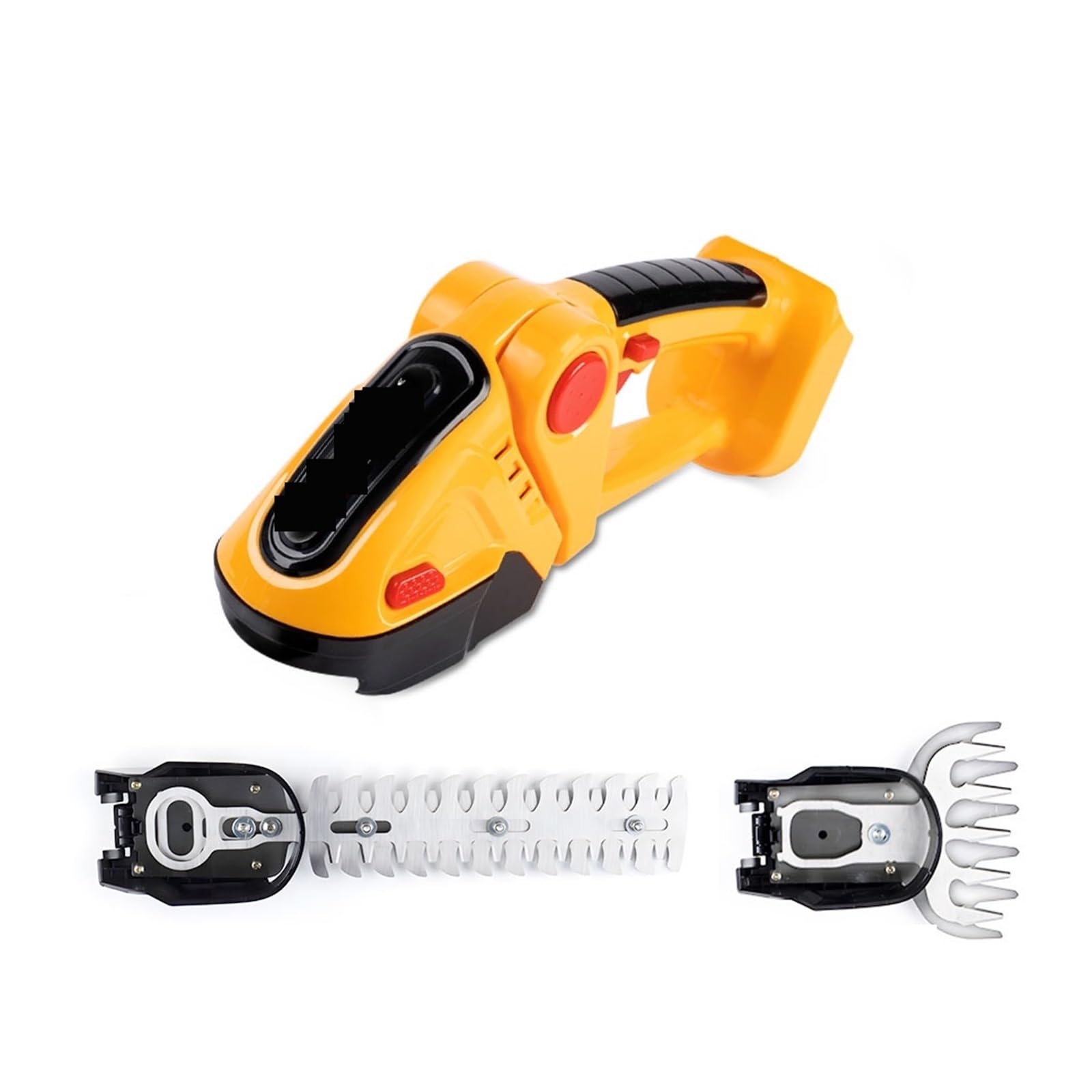 Tondeuse à gazon, 24V 2 en 1 taille-haie électrique 20000 tr/min Rechargeable sans fil haute puissance désherbage élagage cisaillement arbuste tondeuse outil de jardin(Yellow-NO Battery)