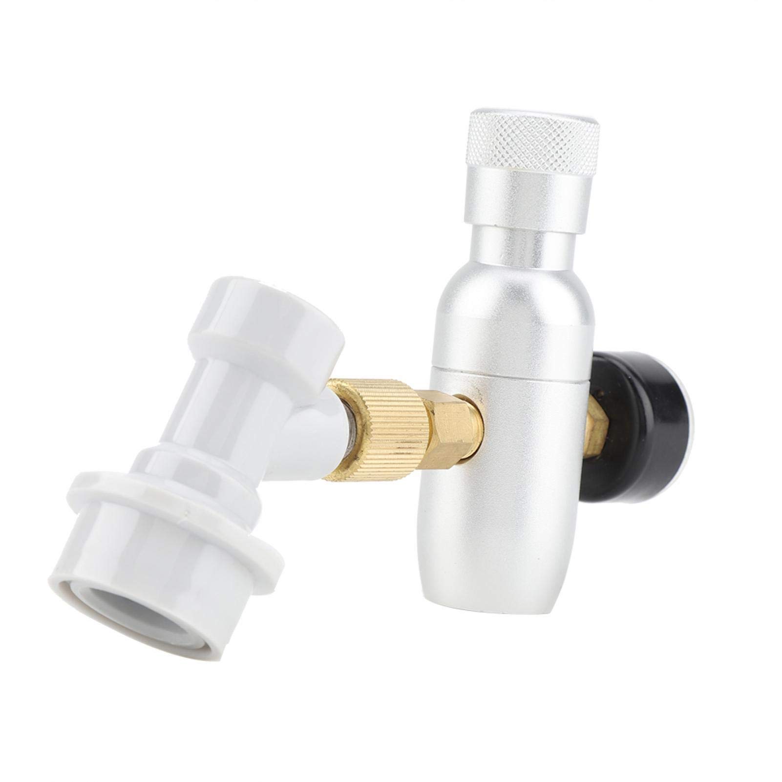 Régulateur de CO2 pour chargeur de fût de bière, 16g, Aluminium Anodisé, 0-60 PSI / 0-150 PSI, Silver