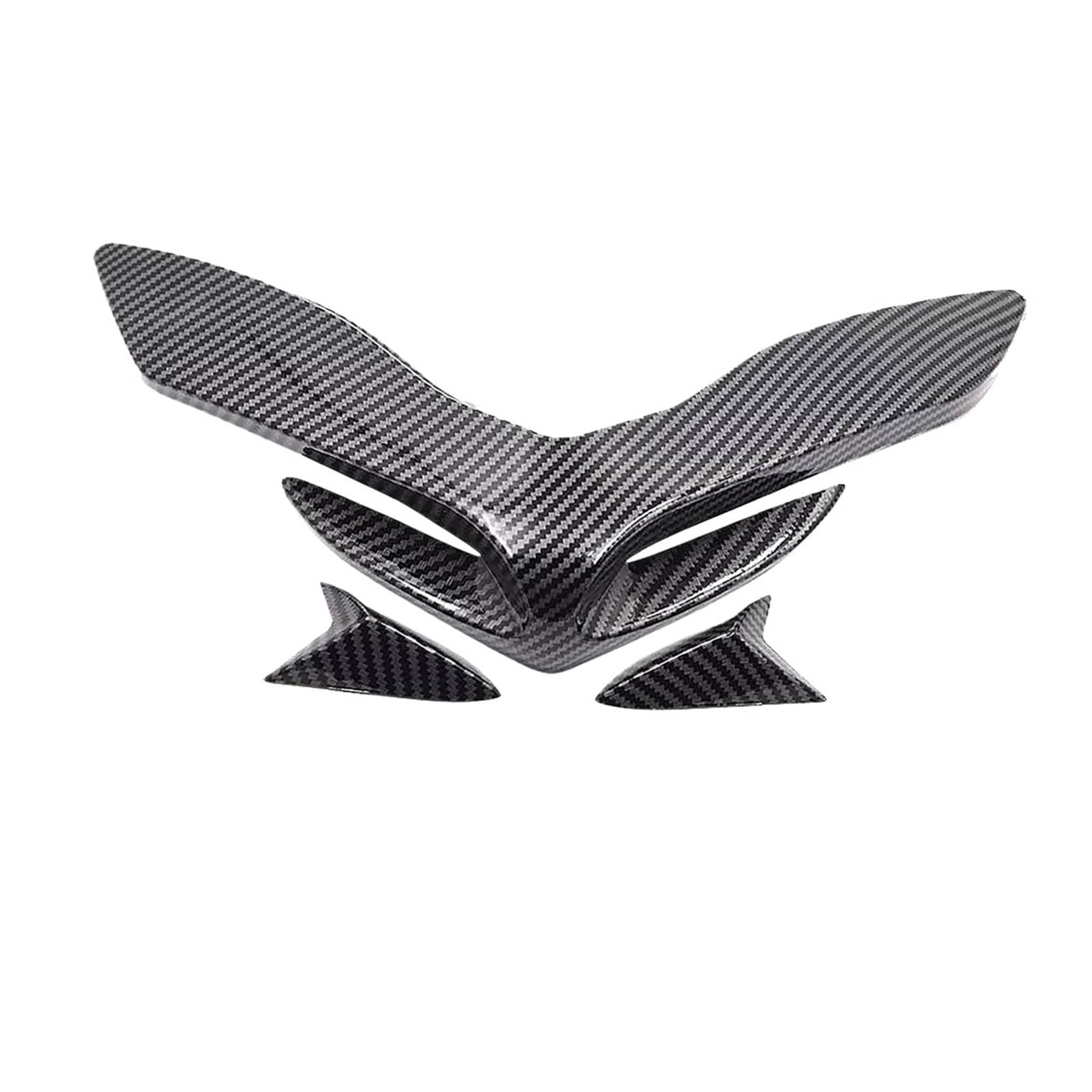 Per KAWASAKI Per Z900 2017-2024 Moto Carenatura Anteriore Piccola Ala Anteriore Becco Naso Cono Estensione Della Copertura Motocicletta Aerodinamica Winglet Kit(Carbon pattern)