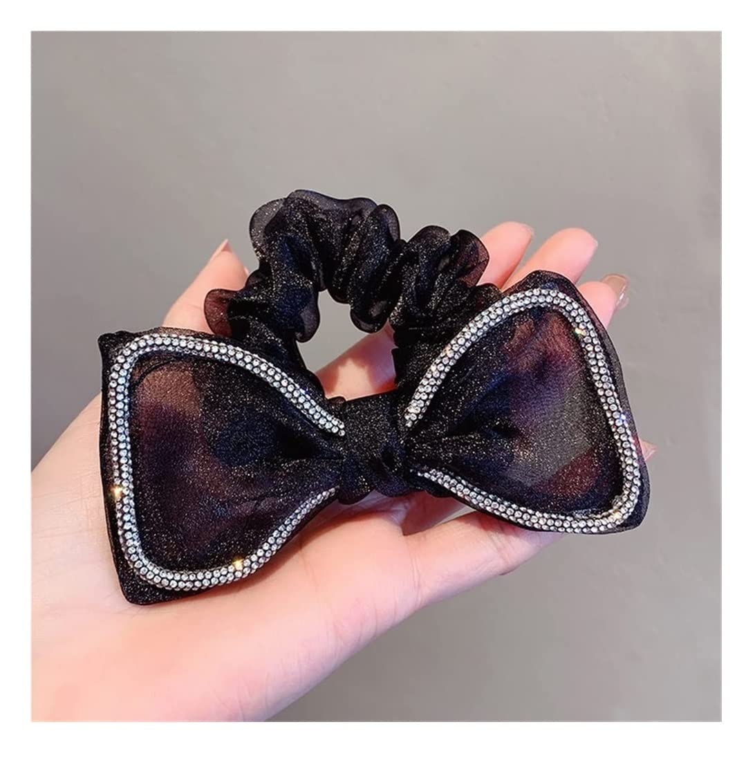 Miękkie Gumki Włosów Opaski Do Włosów Rope Bow Hair Scrunchies Splot Lina Dla Kobiet Akcesoria