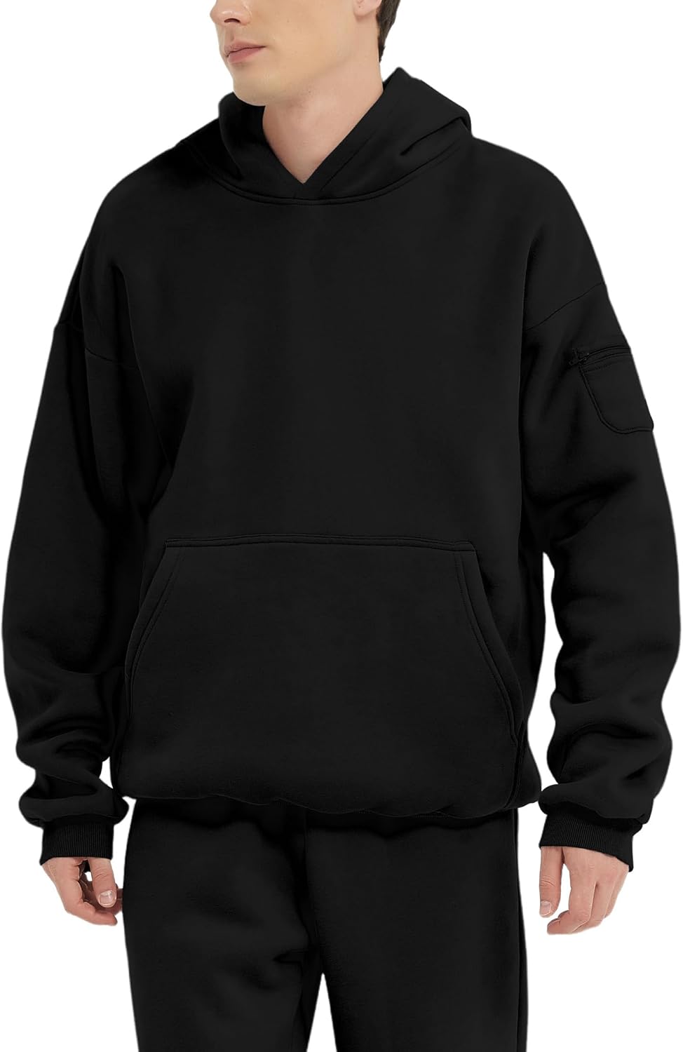FAIABLE Men's Hoodies Pullover Oversized Soft Hooded Sweatshirts Fleece Relaxed Fit Casual Travel Hoodie with Hidden Pocket
