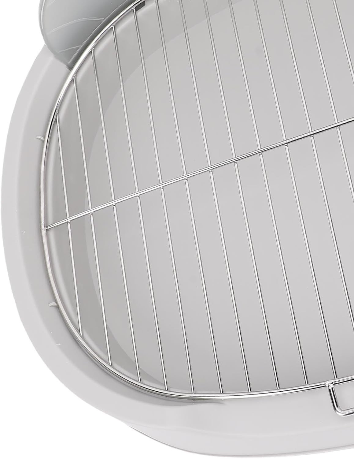 Dog Potty Training Tray Stainless Steel Mesh Puppy Pee Pad Holder Indoor Pet Toilet with Splash Guard Easy Clean Compact Design for Small Medium Dogs (Grey)