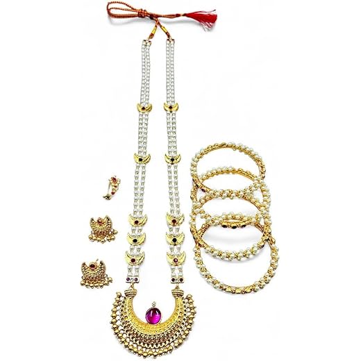 Majestic Gold Plated Chandrakor Set with Bangles