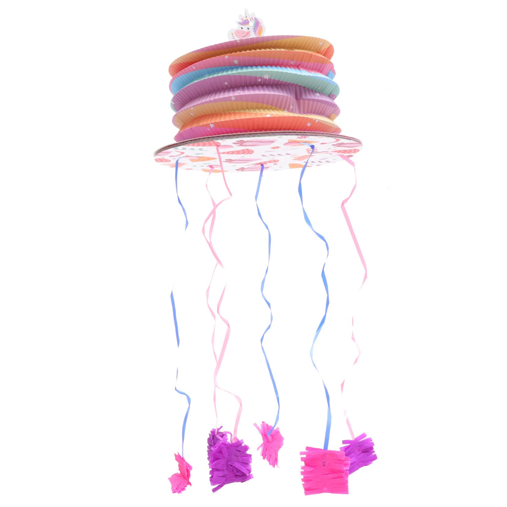 Hohopeti Creative Unicorn Pinata Pull String Party for Festivals Birthdays and Celebrations Handmade Lantern Decoration for Adults Fun Activities