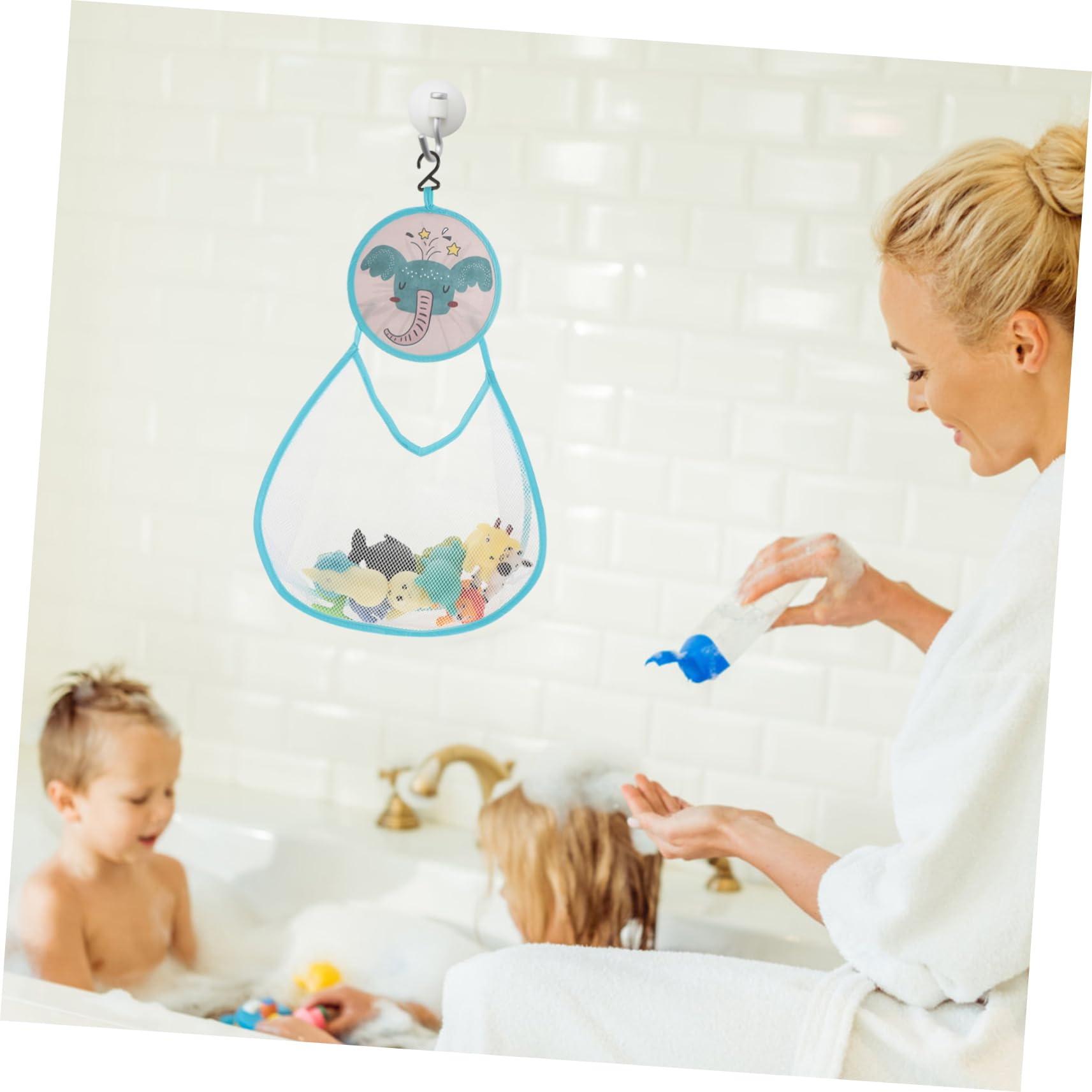 PRETYZOOM 5St Aufbewahrungstasche für Spielzeug Badespielzeughalter aus Mesh Aufbewahrungswanne Bad Aufbewahrungsbeutel Aufbewahrungstasche für den Haushalt Mesh-Badespielzeug-Organizer Netz