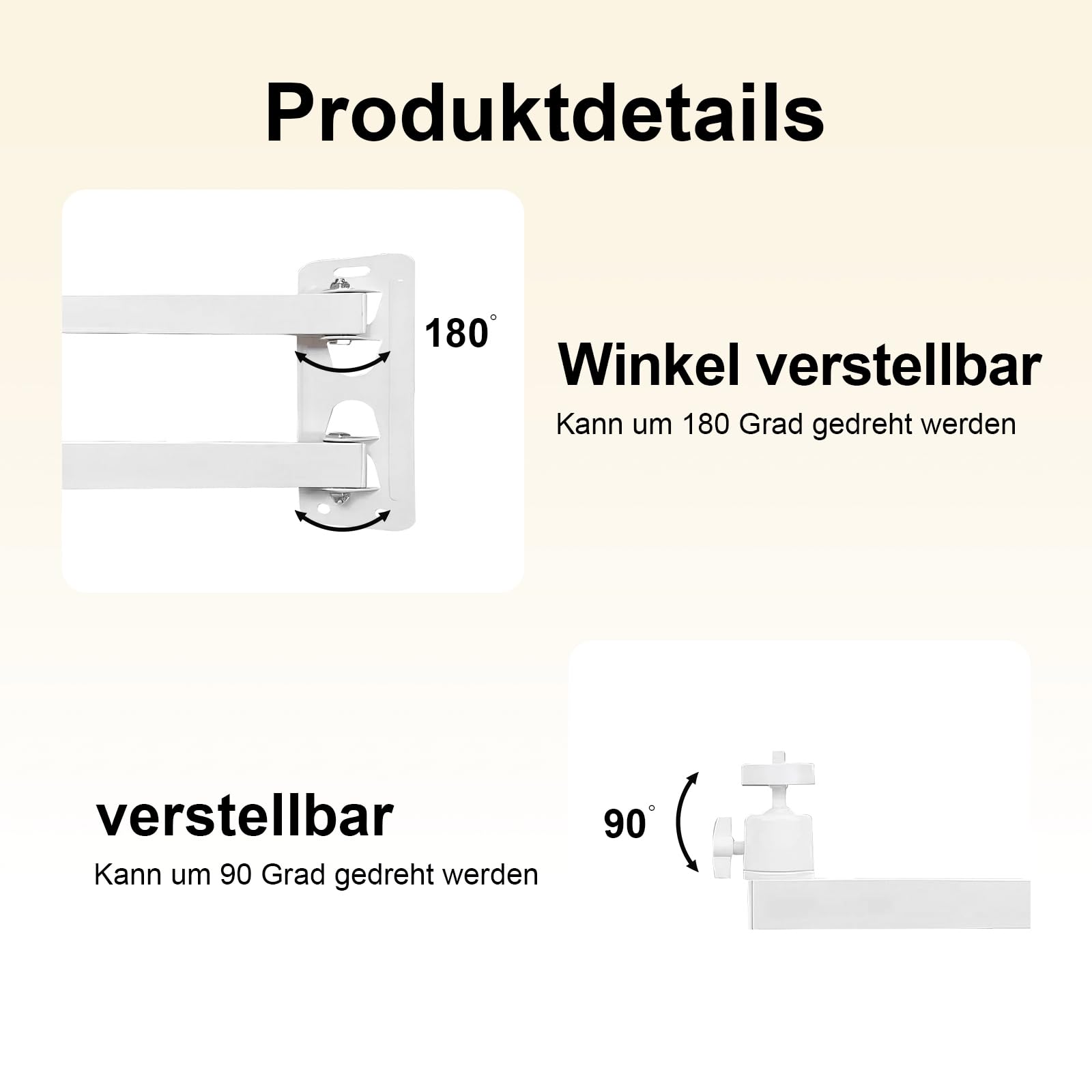Projektorstand Beamer Projector Stand Wandhalterung Metallhalter Multi-Winkel Verstellbare Projektorhalterung mit 1/4 Zoll Schraubschnittstelle und Gelenkarm