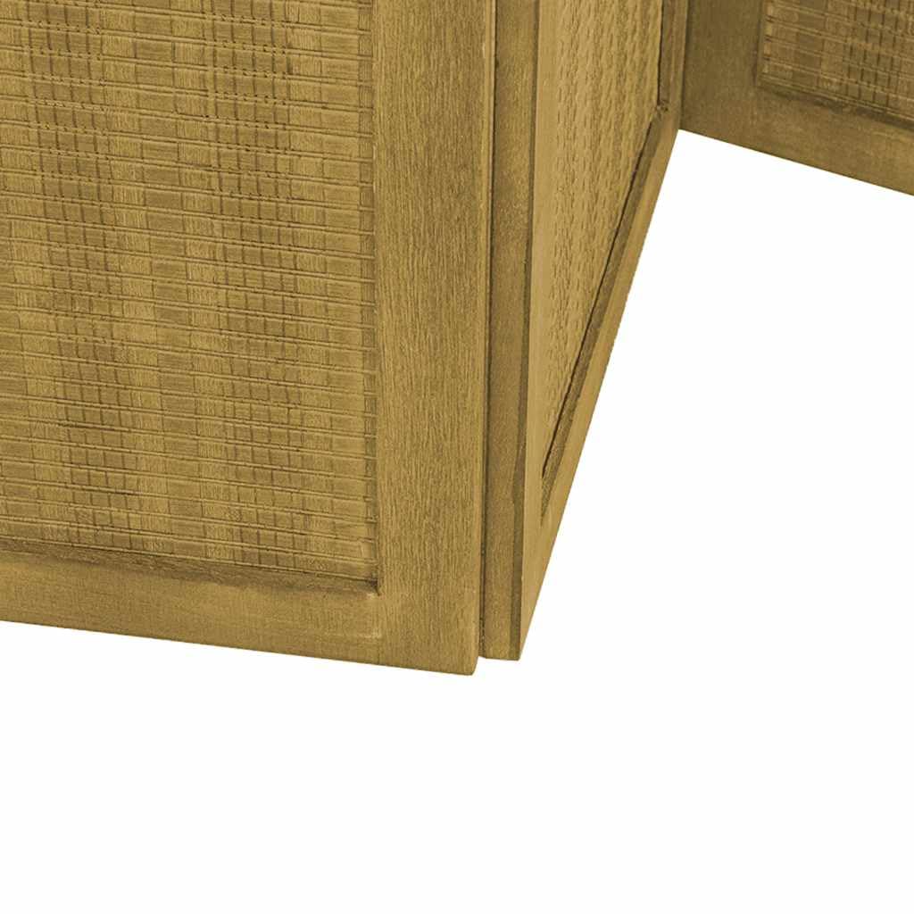 3-częściowy parawan brązowy z litego drewna paulownia i bambusa, składany, wolnostojący, nieprzejrzysty, 105-110 x 180 cm, uniwersalny do salonu, sypialni, biura domowego, wnętrz